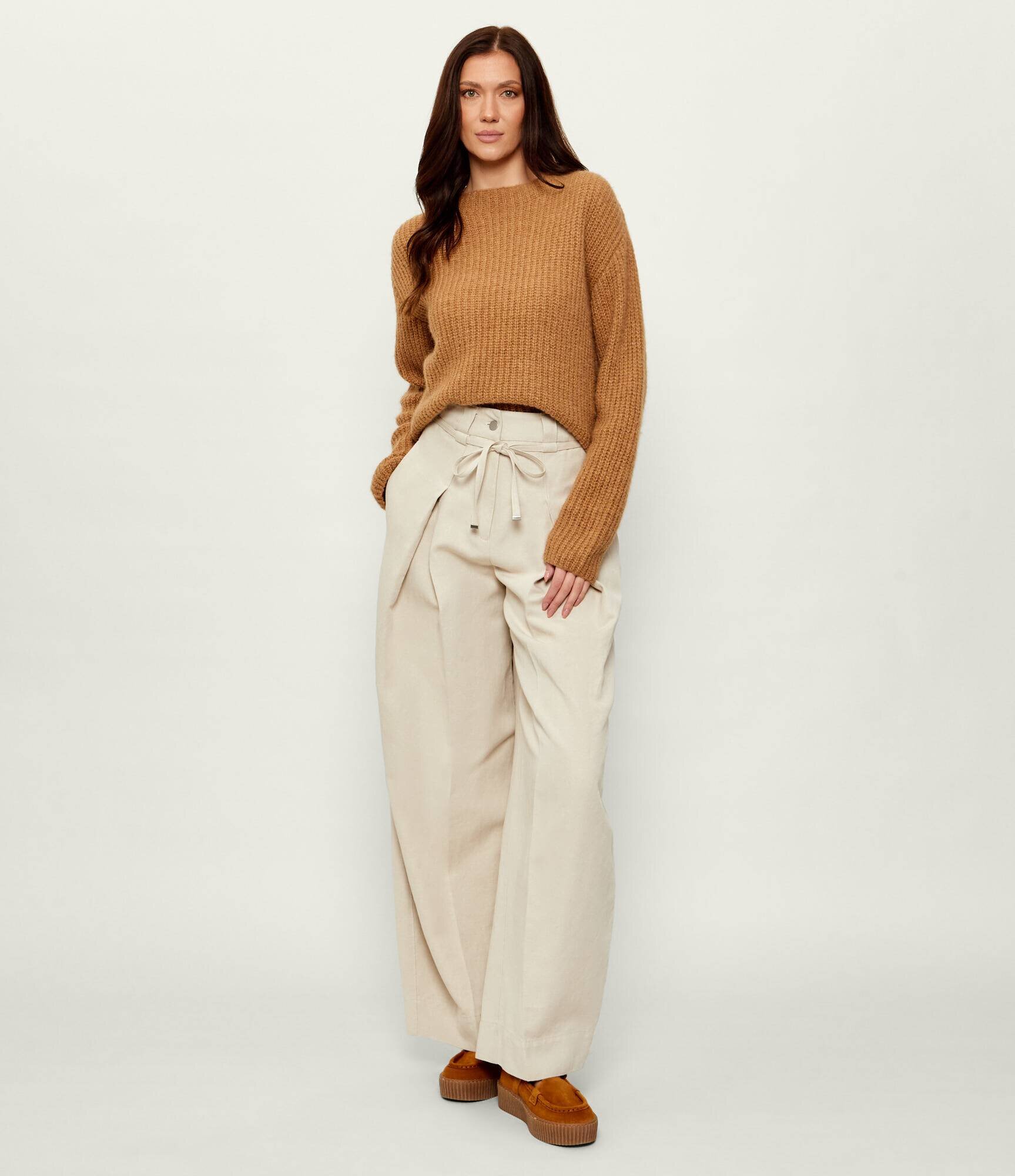 BOSS BLACK Pantaloni Tamoura-W | Relaxed fit | cu adaos de in