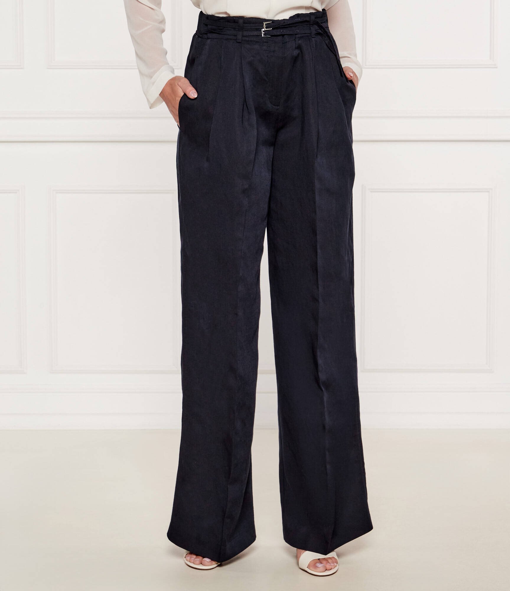BOSS BLACK Pantaloni Taualy-W | Relaxed fit | cu adaos de in
