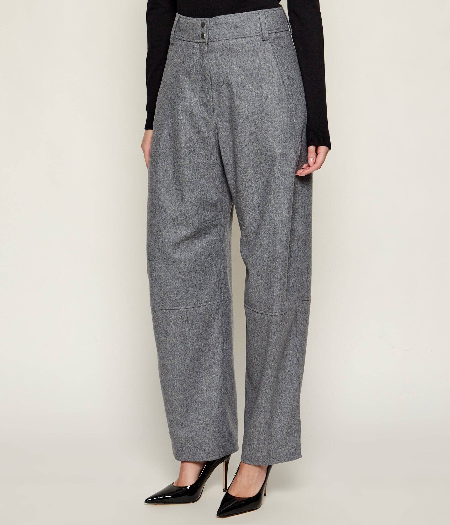BOSS BLACK Pantaloni Telarana | Relaxed fit cu adaos de lână