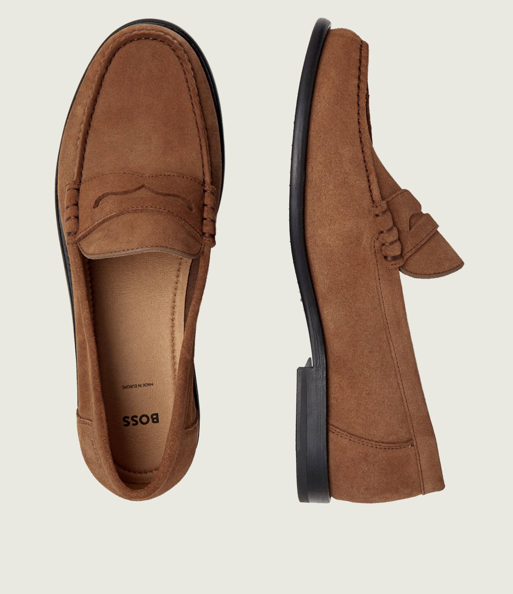 BOSS BLACK Pantofi loafer Tevan_Mocc_sd | piele întoarsă