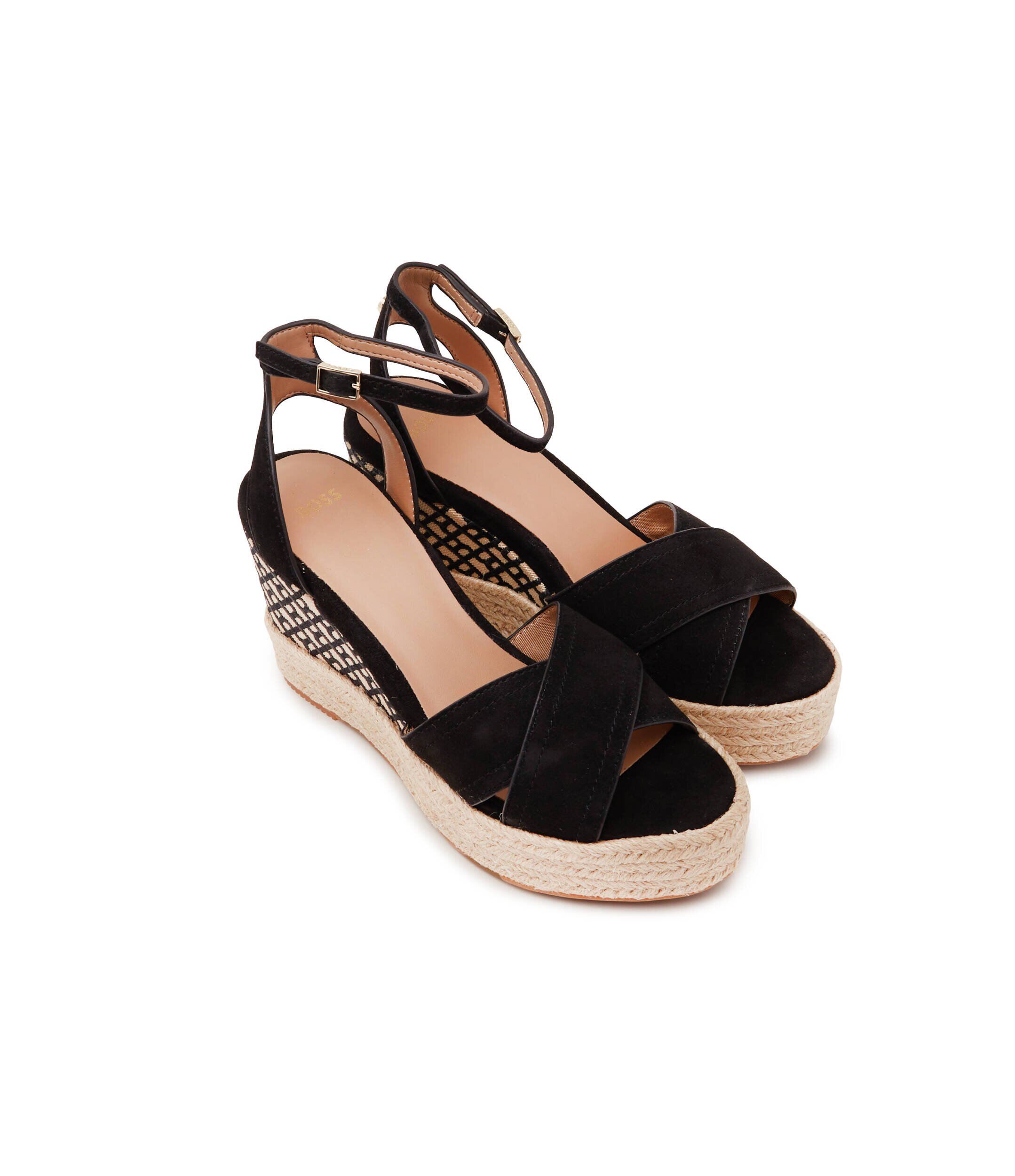 BOSS BLACK Platforme Madeira | piele întoarsă