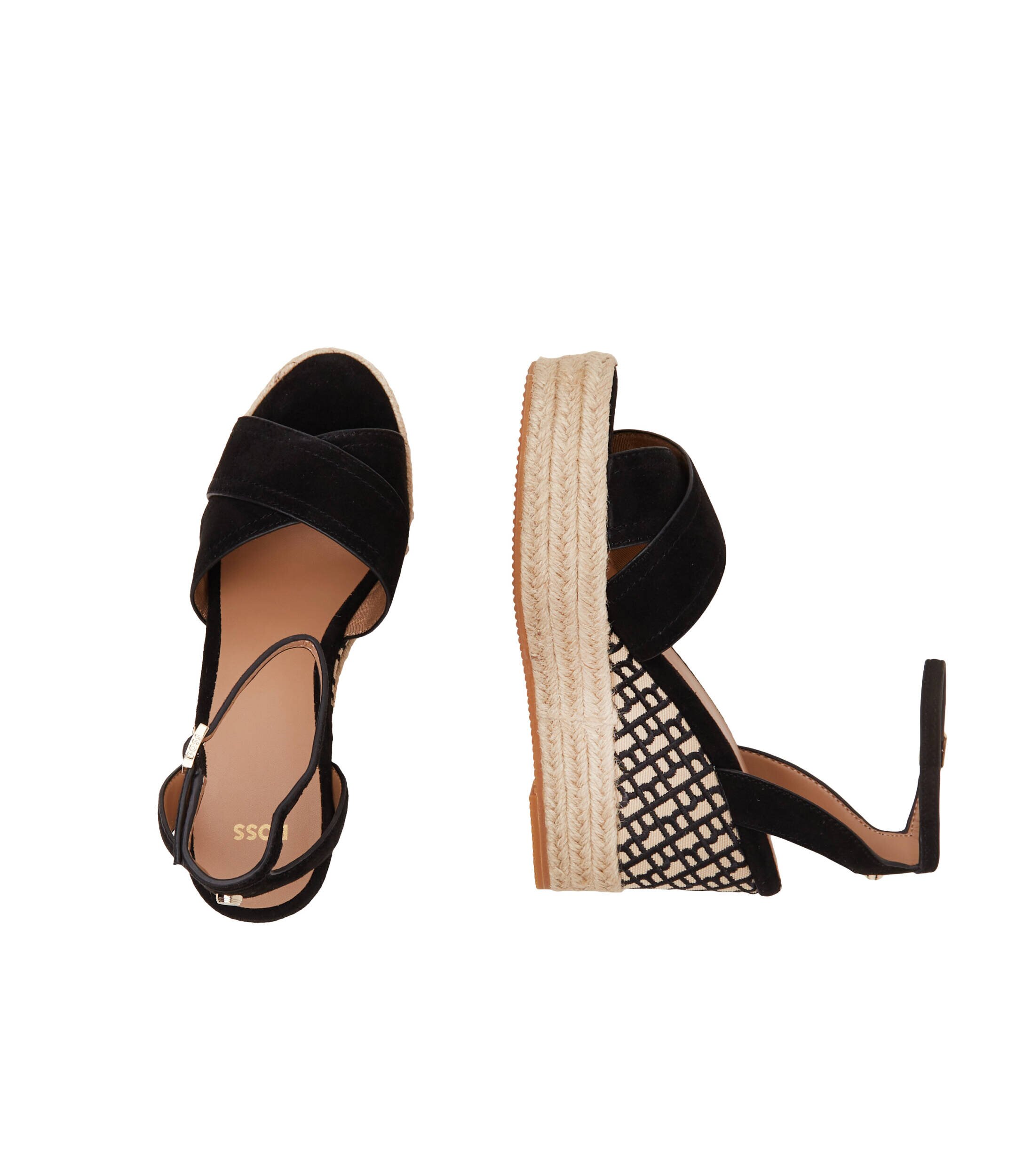 BOSS BLACK Platforme Madeira | piele întoarsă