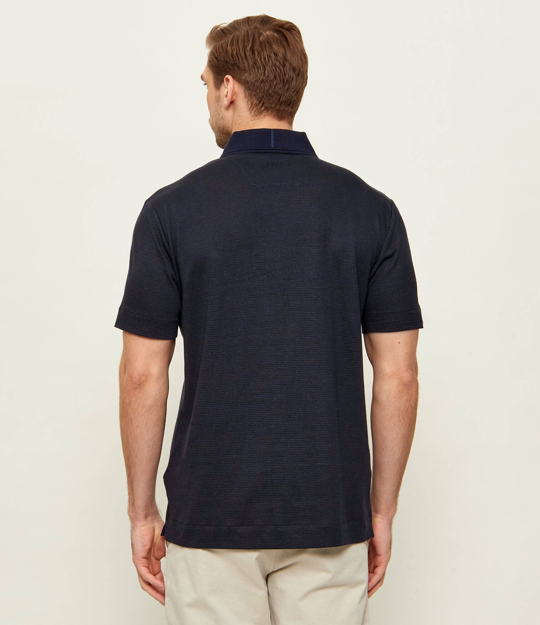 BOSS BLACK Polo C-Parris 248 Boss x Aston Martin | Regular Fit | z dodatkiem lnu