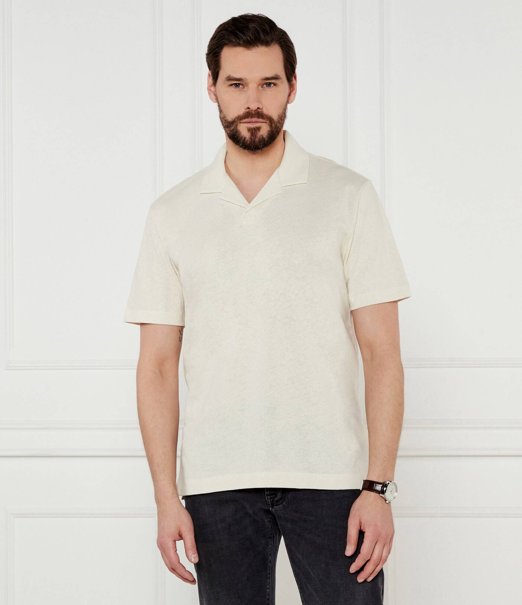 BOSS BLACK Polo H-Ponti 28 | Regular Fit | cu adaos de in