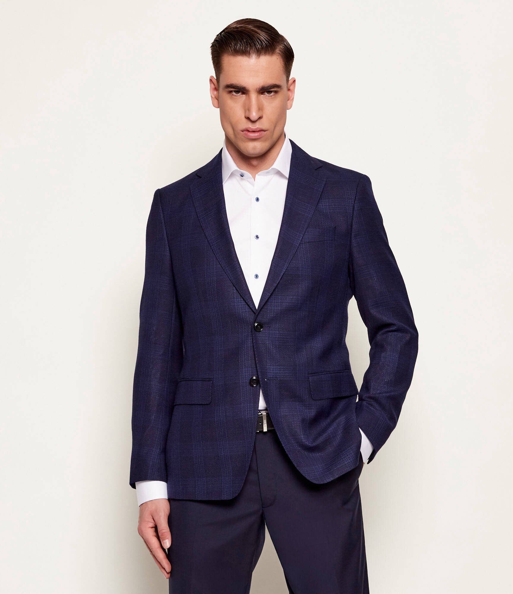 BOSS BLACK Sacou H-Hutson-251 | Slim Fit cu adaos de lână