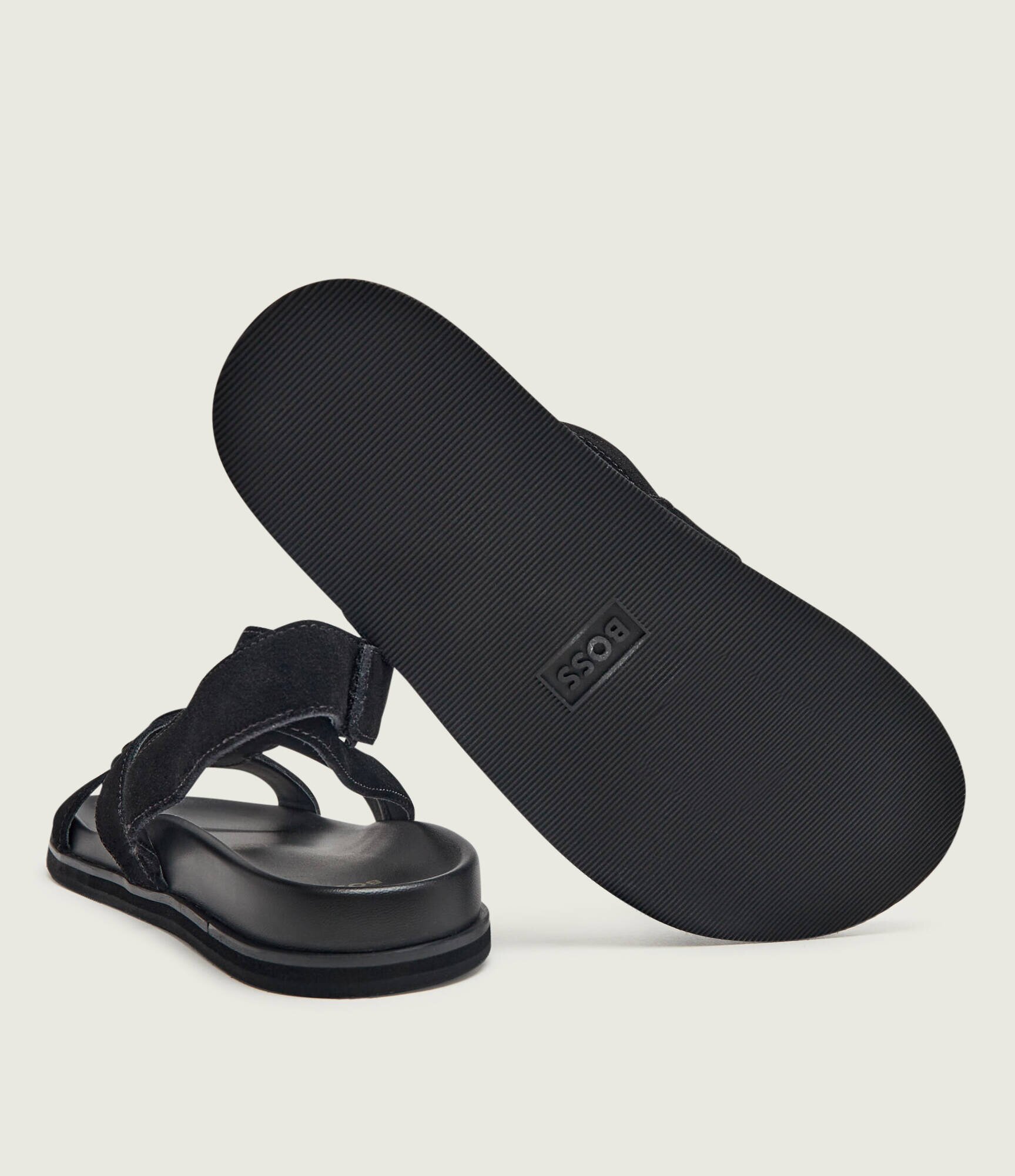 BOSS BLACK Sandale Freyah | piele întoarsă