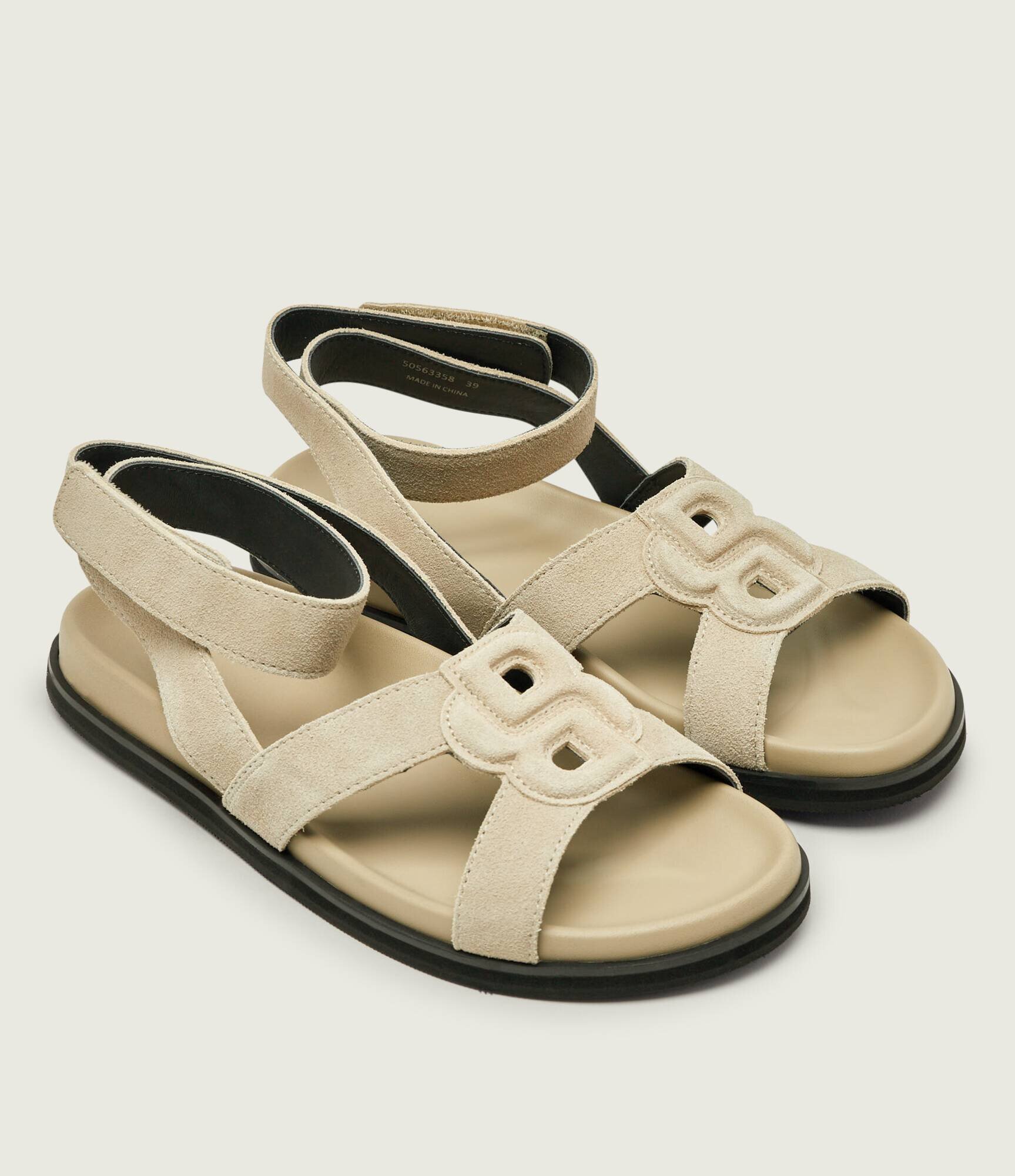 BOSS BLACK Sandale Freyah | piele întoarsă