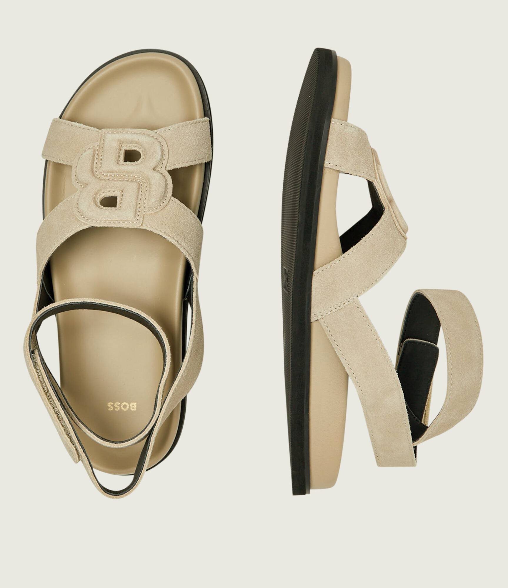 BOSS BLACK Sandale Freyah | piele întoarsă