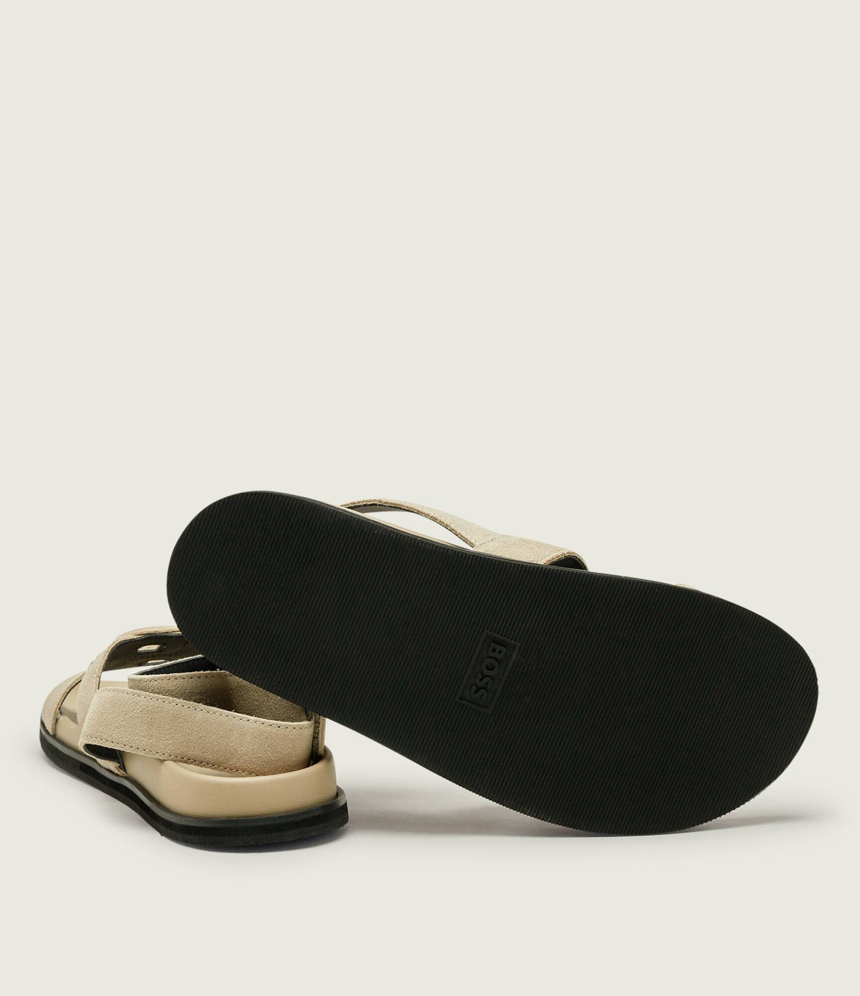 BOSS BLACK Sandale Freyah | piele întoarsă