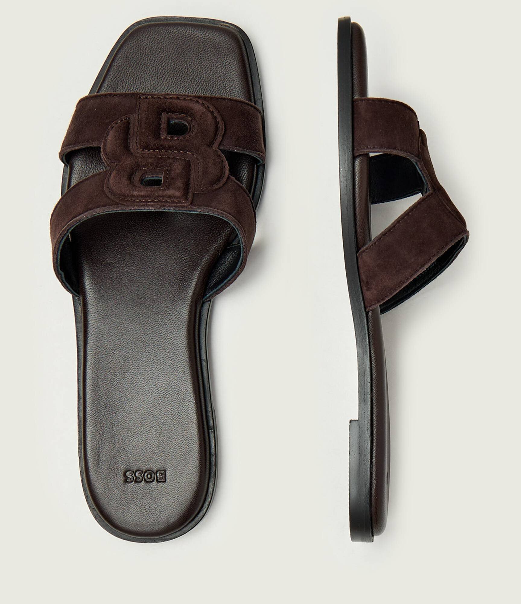 BOSS BLACK Șlapi Charlize_SaMu10_SBHF | piele întoarsă