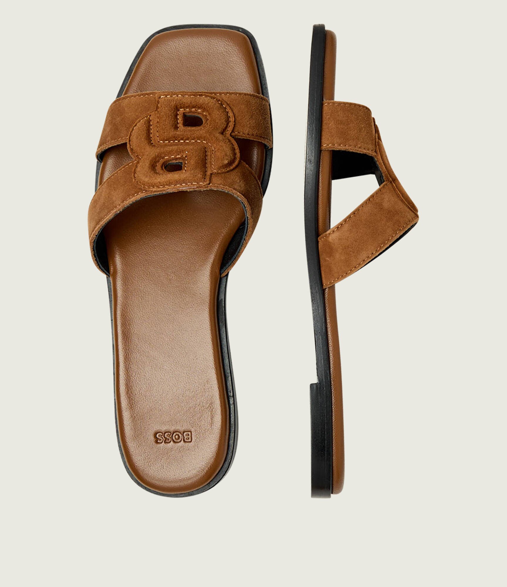 BOSS BLACK Șlapi Charlize_SaMu10_SBHF | piele întoarsă