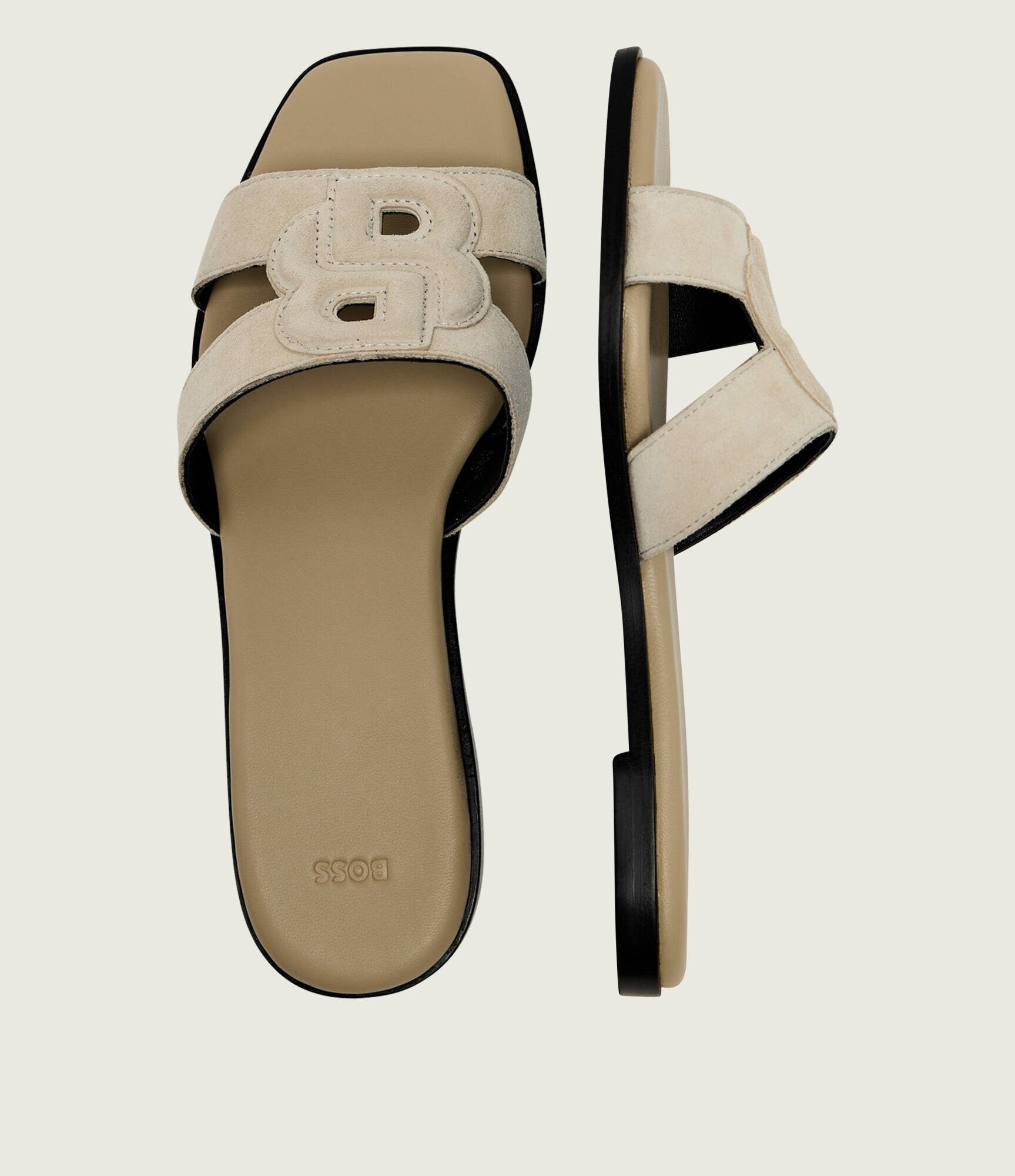 BOSS BLACK Șlapi Charlize_SaMu10_SBHF | piele întoarsă
