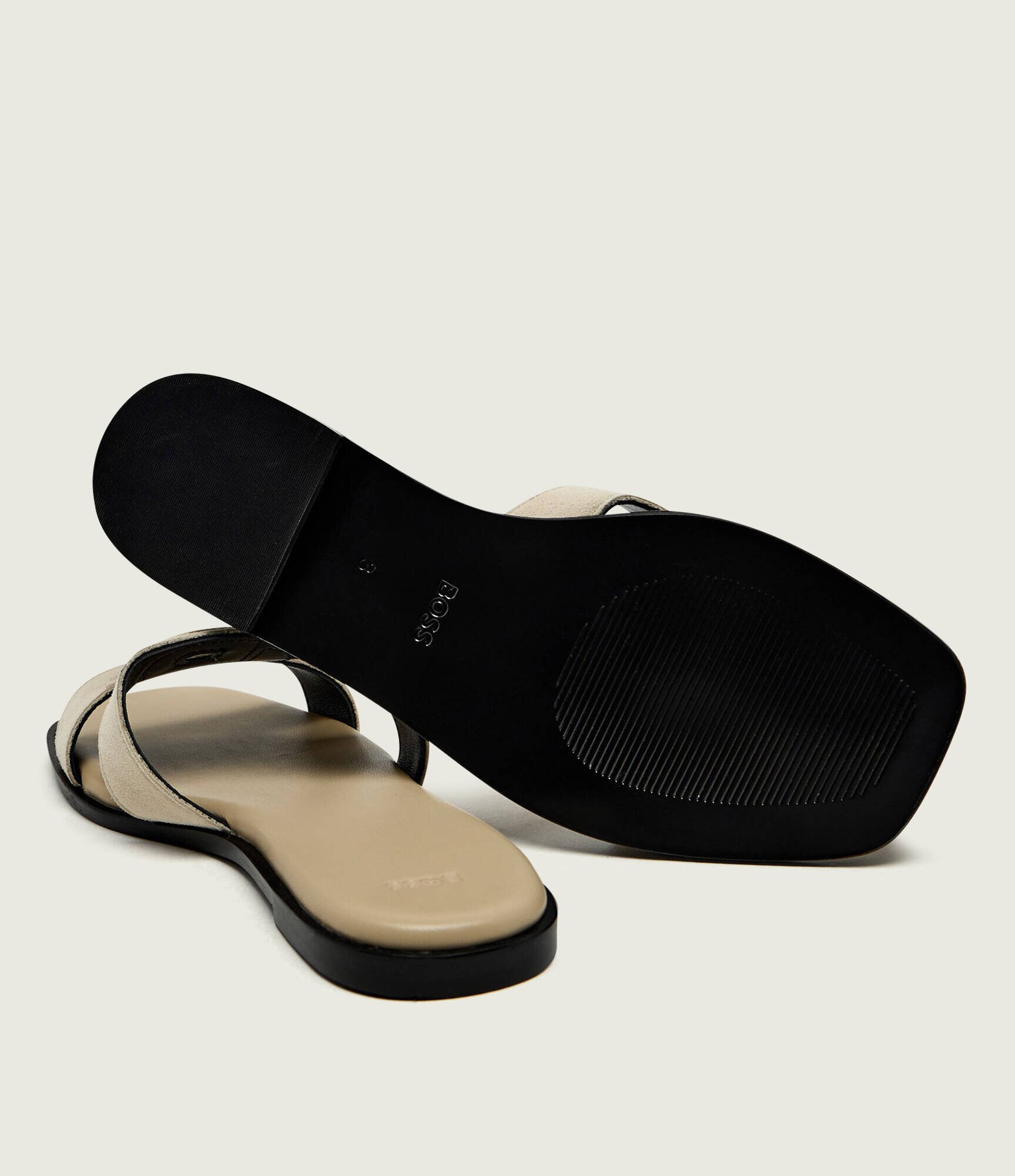 BOSS BLACK Șlapi Charlize_SaMu10_SBHF | piele întoarsă