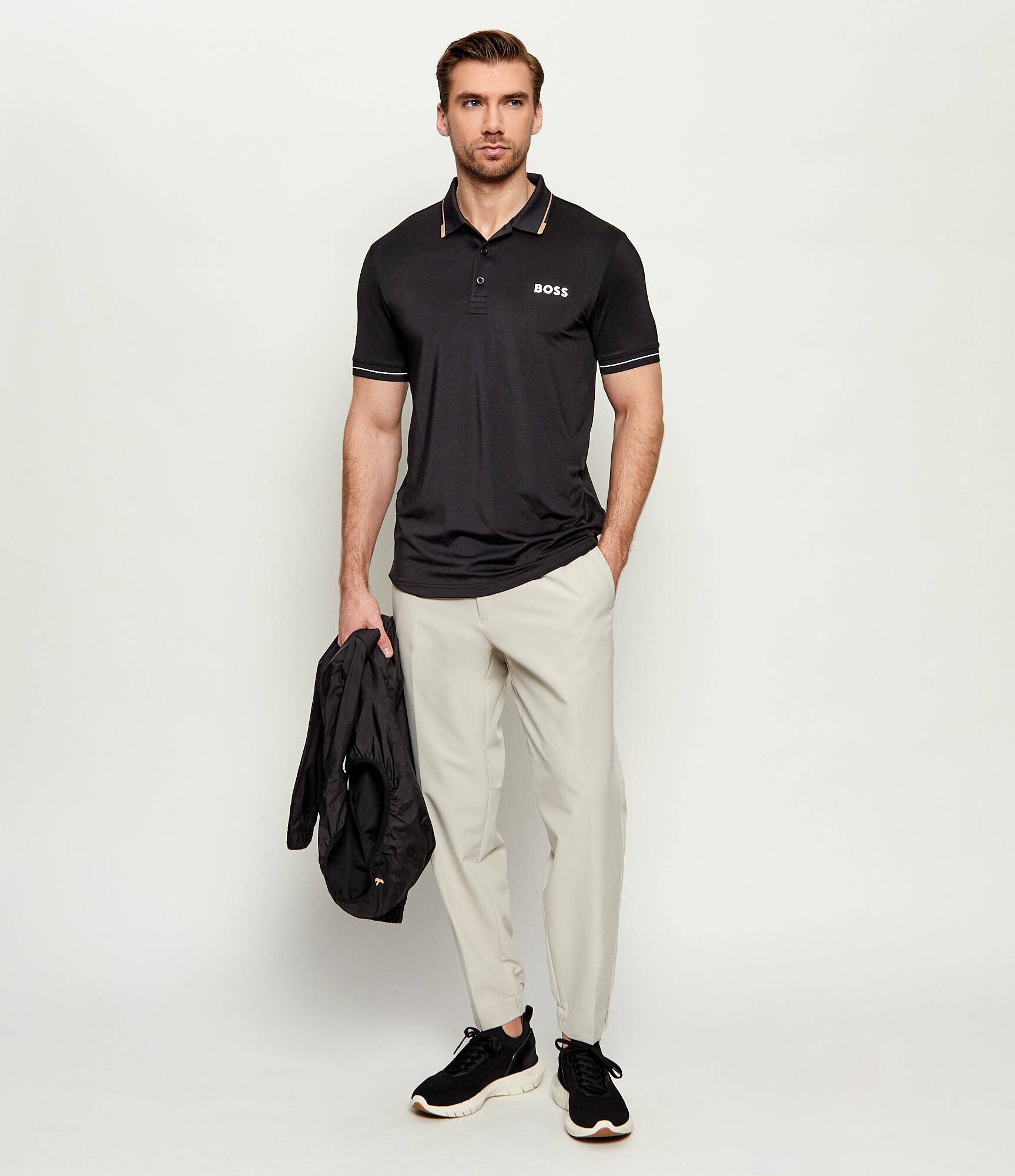 BOSS BLACK Sneakers Boss-Motion_Slon_kns | piele întoarsă
