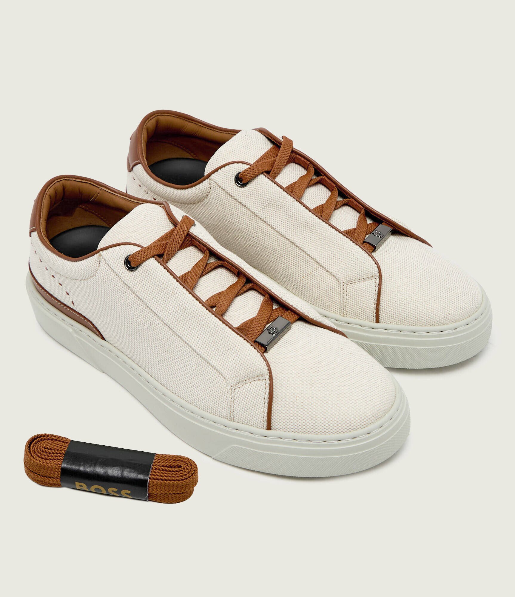 BOSS BLACK Sneakers Gary_Tenn_fbbu cu adaos de piele