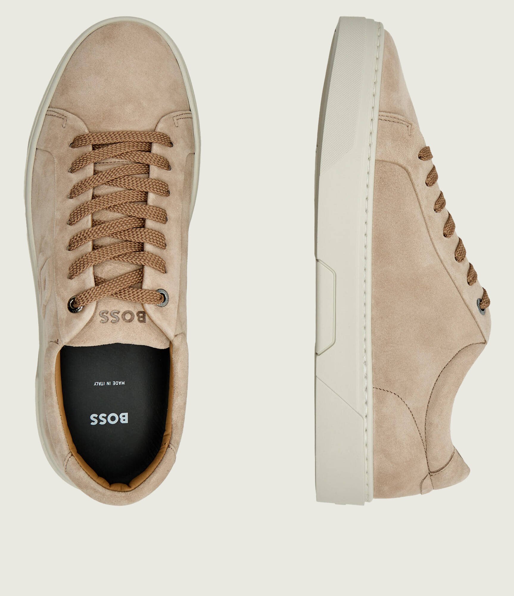 BOSS BLACK Sneakers Gary_Tenn_sdbbe | piele întoarsă