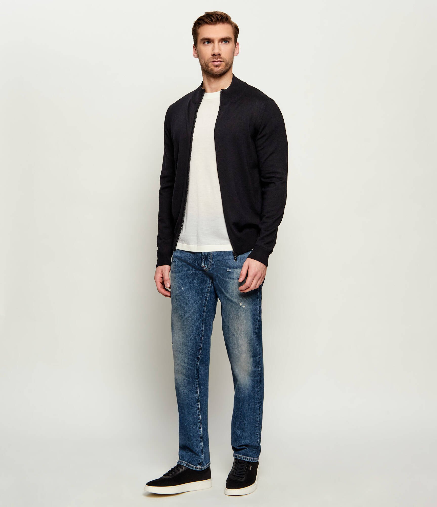 BOSS BLACK Sneakers Kieran_Tenn_knal cu adaos de piele