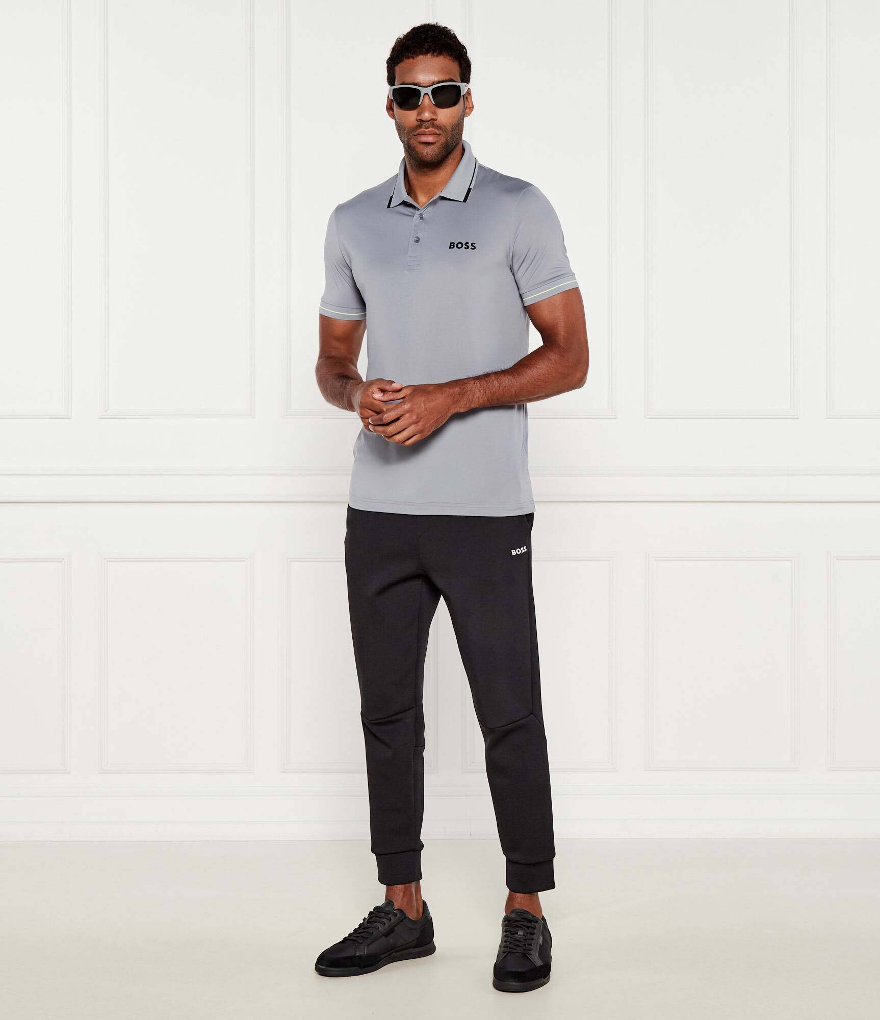 BOSS BLACK Sneakers Nitan_txsd cu adaos de piele