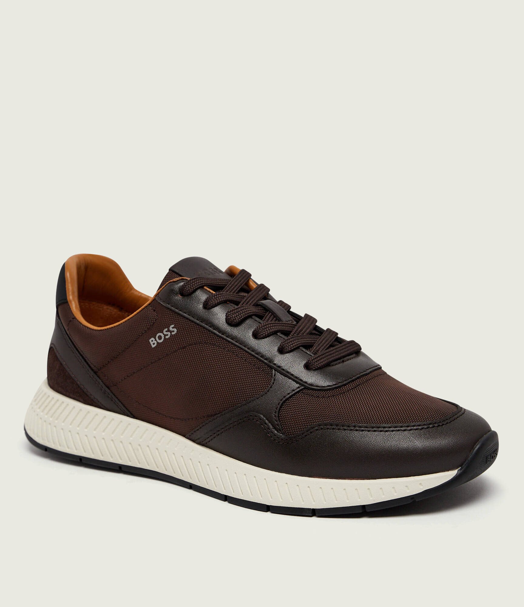 BOSS BLACK Sneakers Titanium_Runn_buny cu adaos de piele