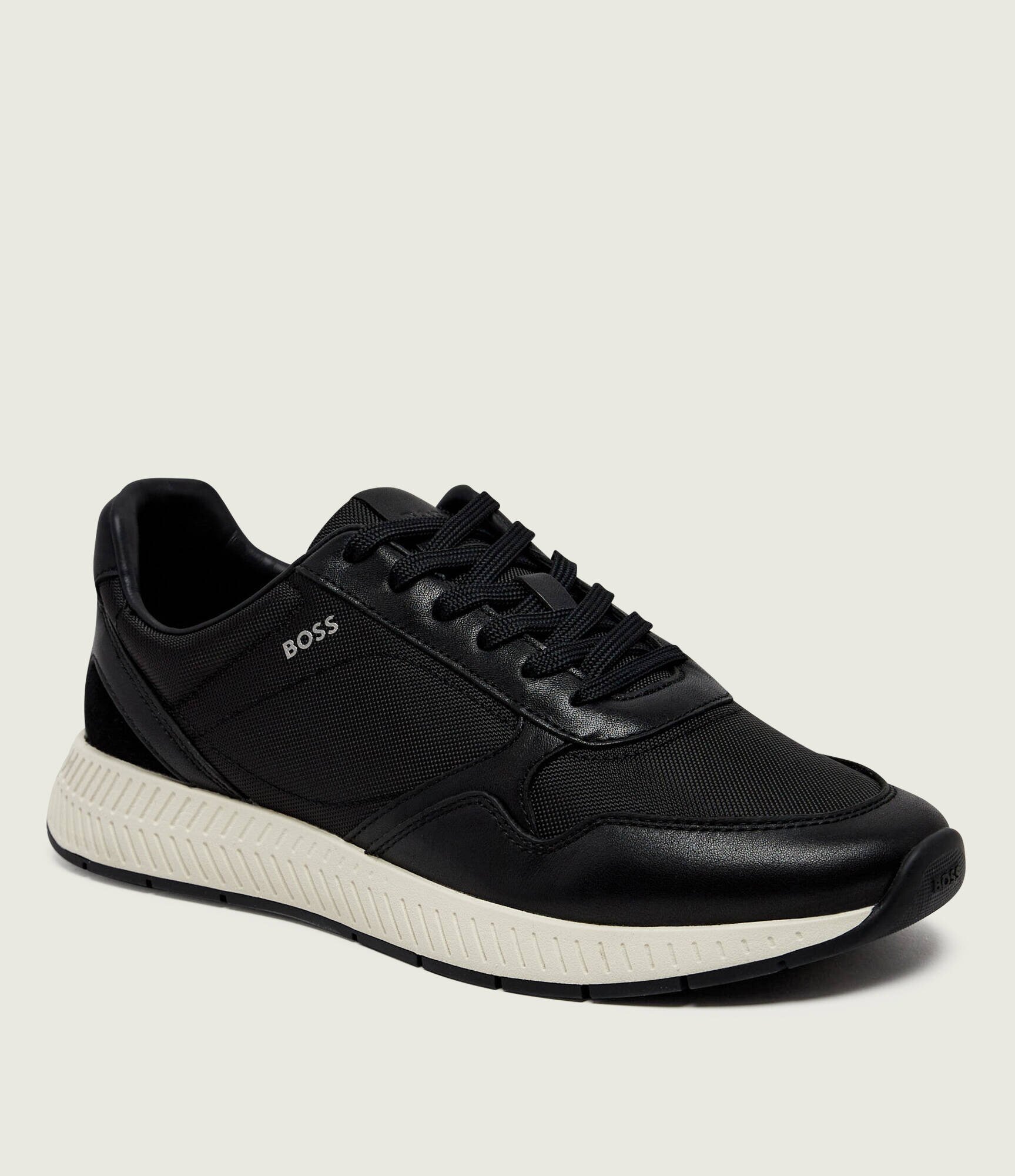 BOSS BLACK Sneakers Titanium_Runn_buny cu adaos de piele