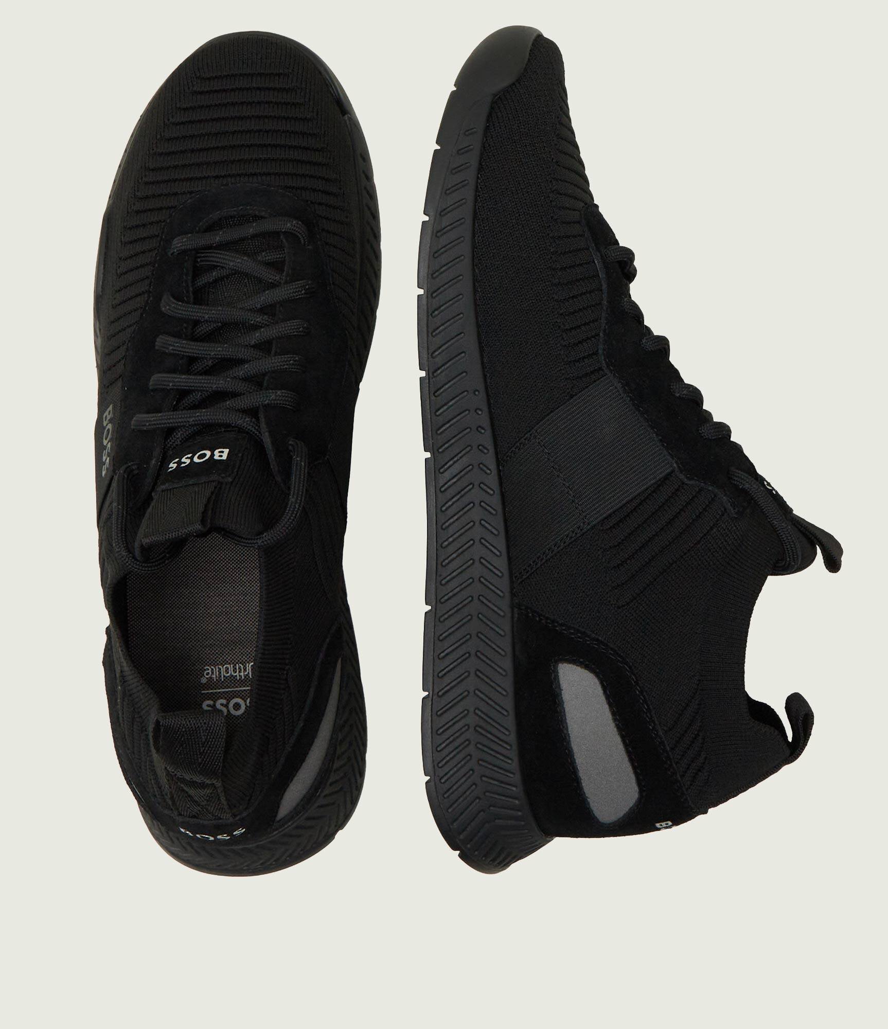 BOSS BLACK Sneakers Titanium_Runn_knst_N cu adaos de piele