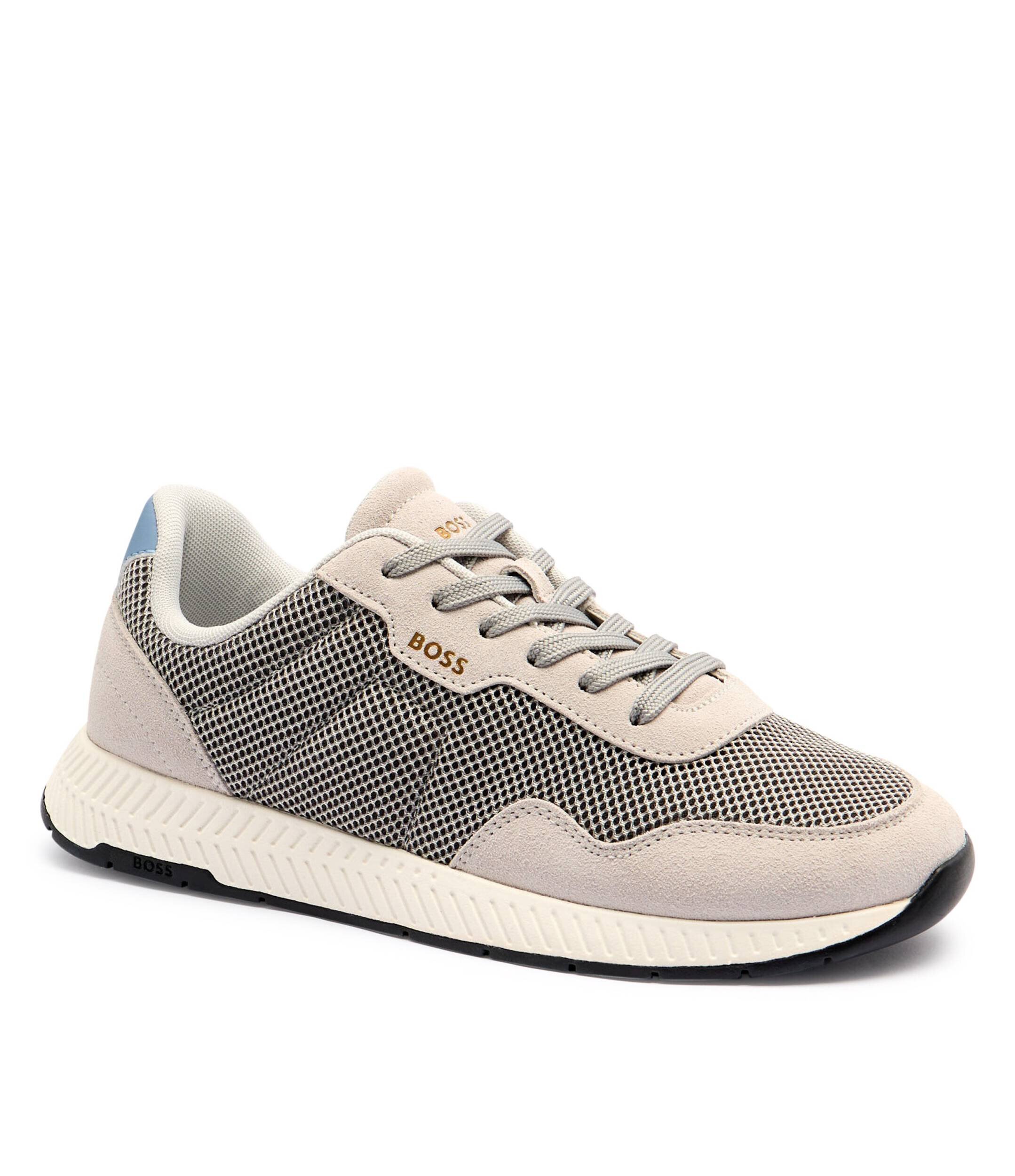 BOSS BLACK Sneakers Titanium_Runn_mebisd cu adaos de piele