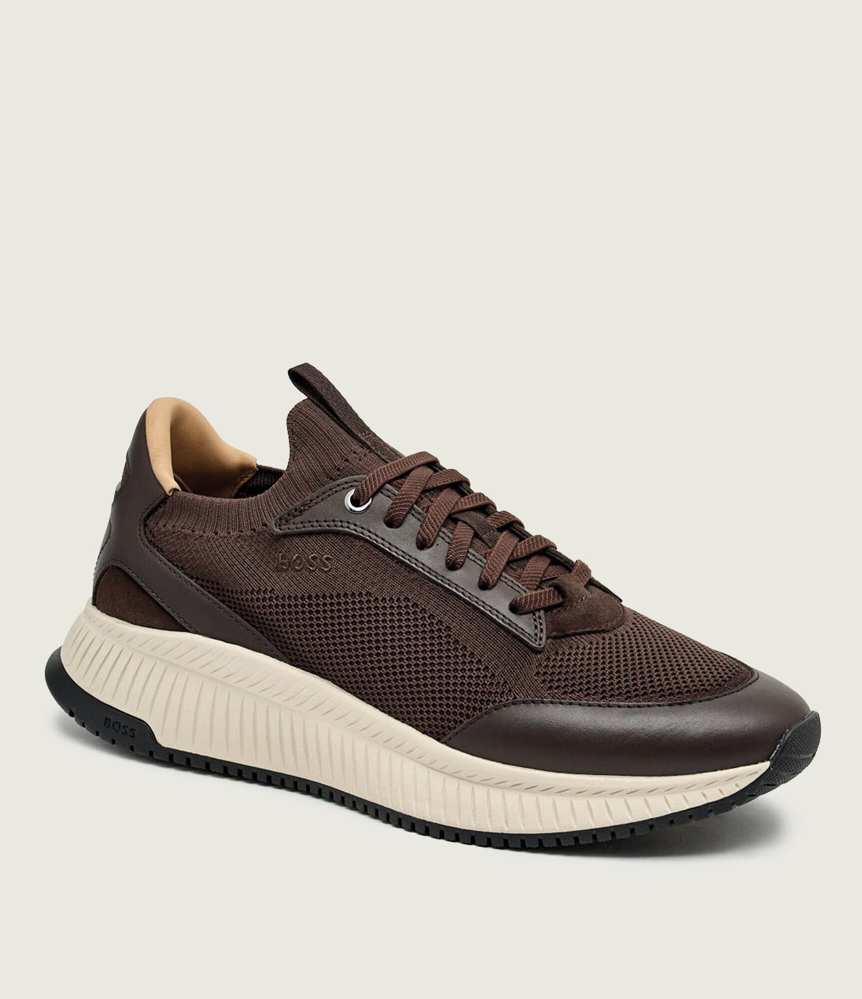 BOSS BLACK Sneakers TTNM EVO_Slon_knbult cu adaos de piele
