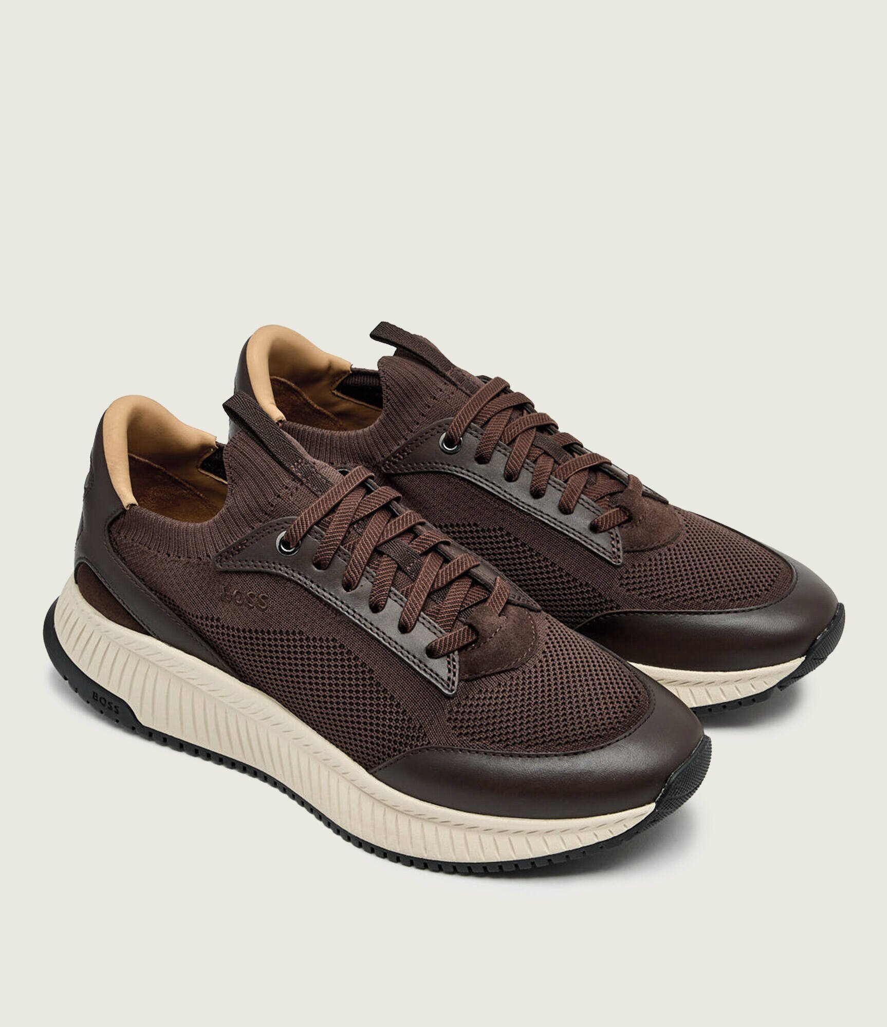 BOSS BLACK Sneakers TTNM EVO_Slon_knbult cu adaos de piele