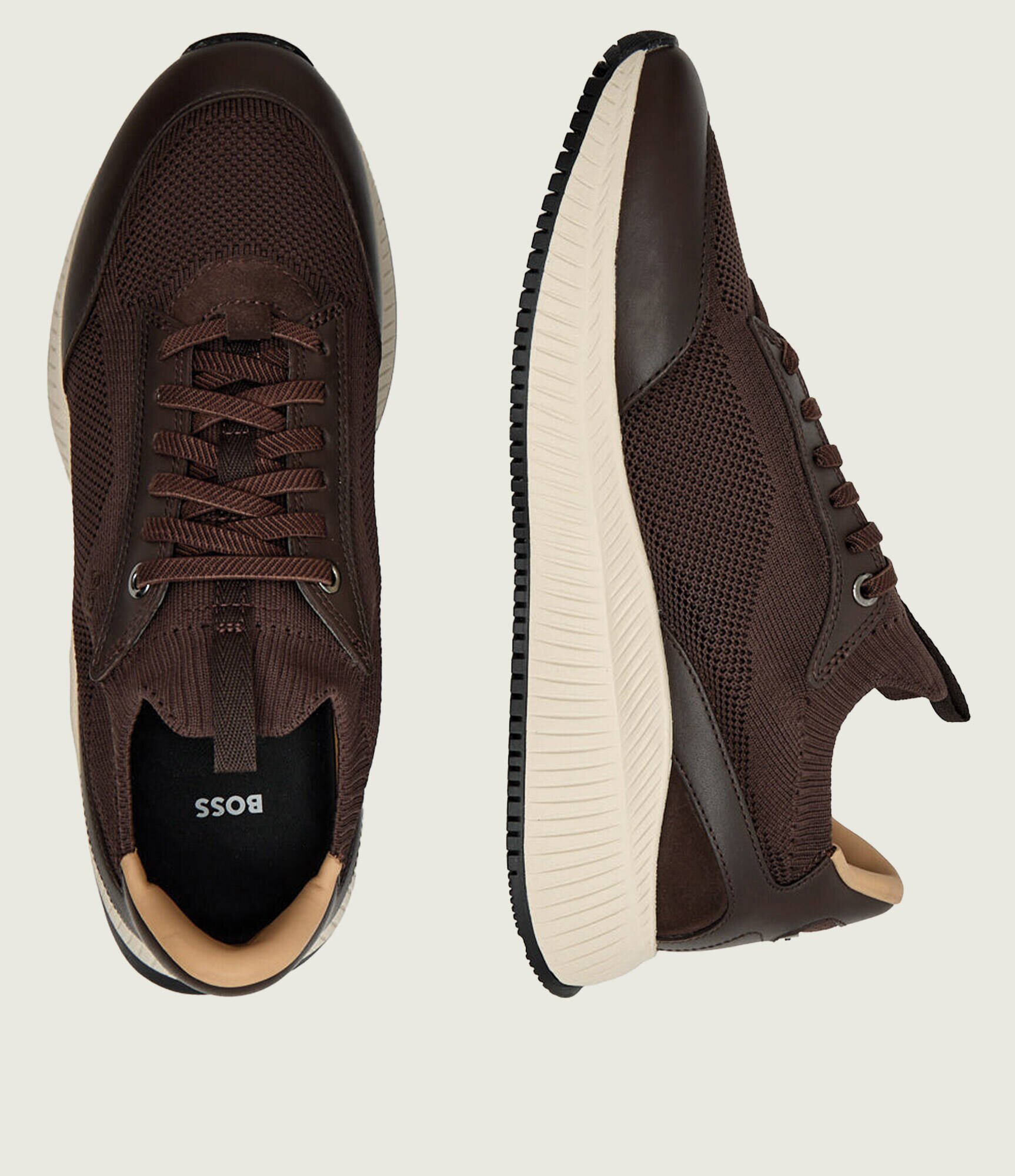 BOSS BLACK Sneakers TTNM EVO_Slon_knbult cu adaos de piele