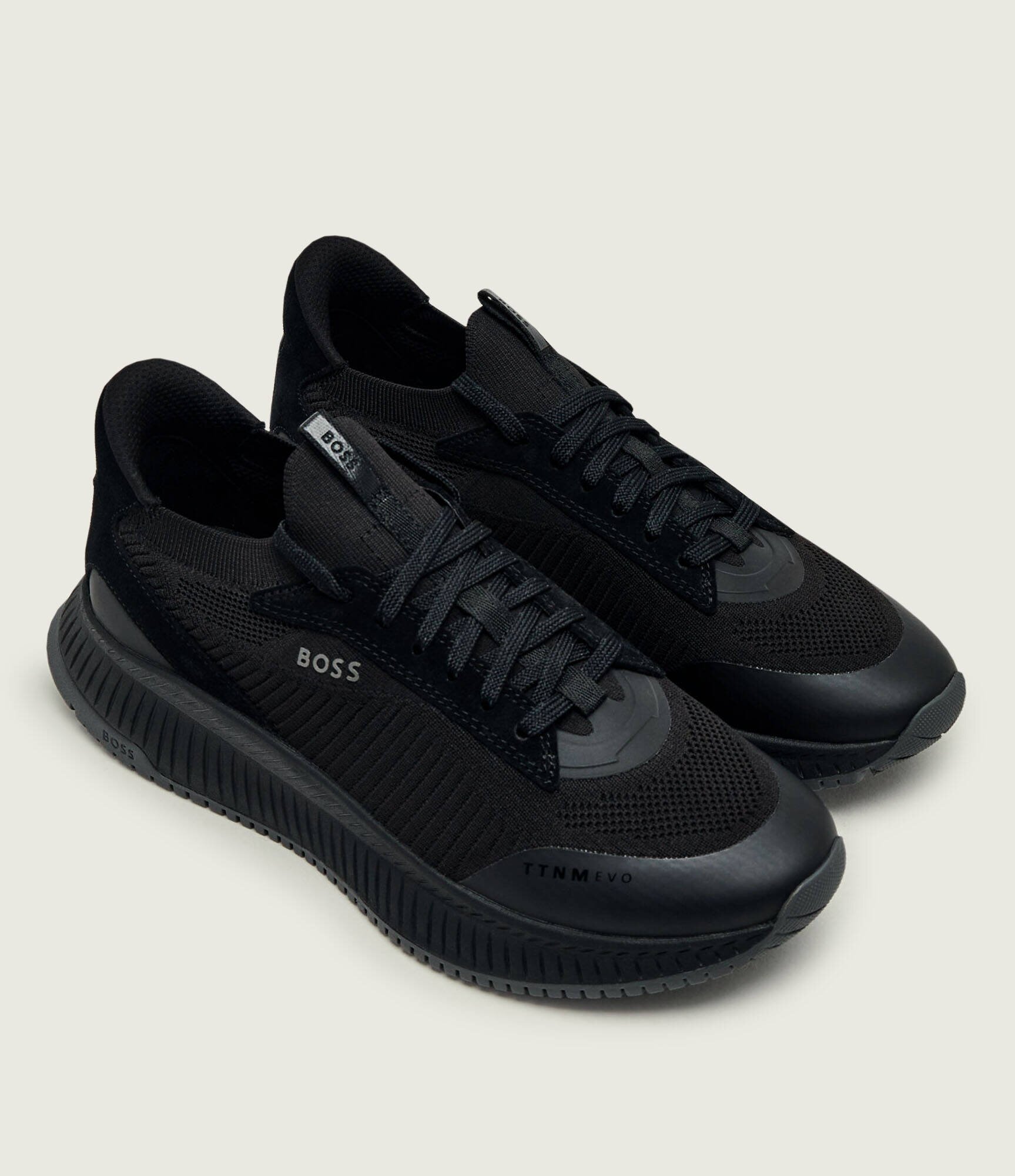 BOSS BLACK Sneakers TTNM Evo_Slon_knrsd cu adaos de piele