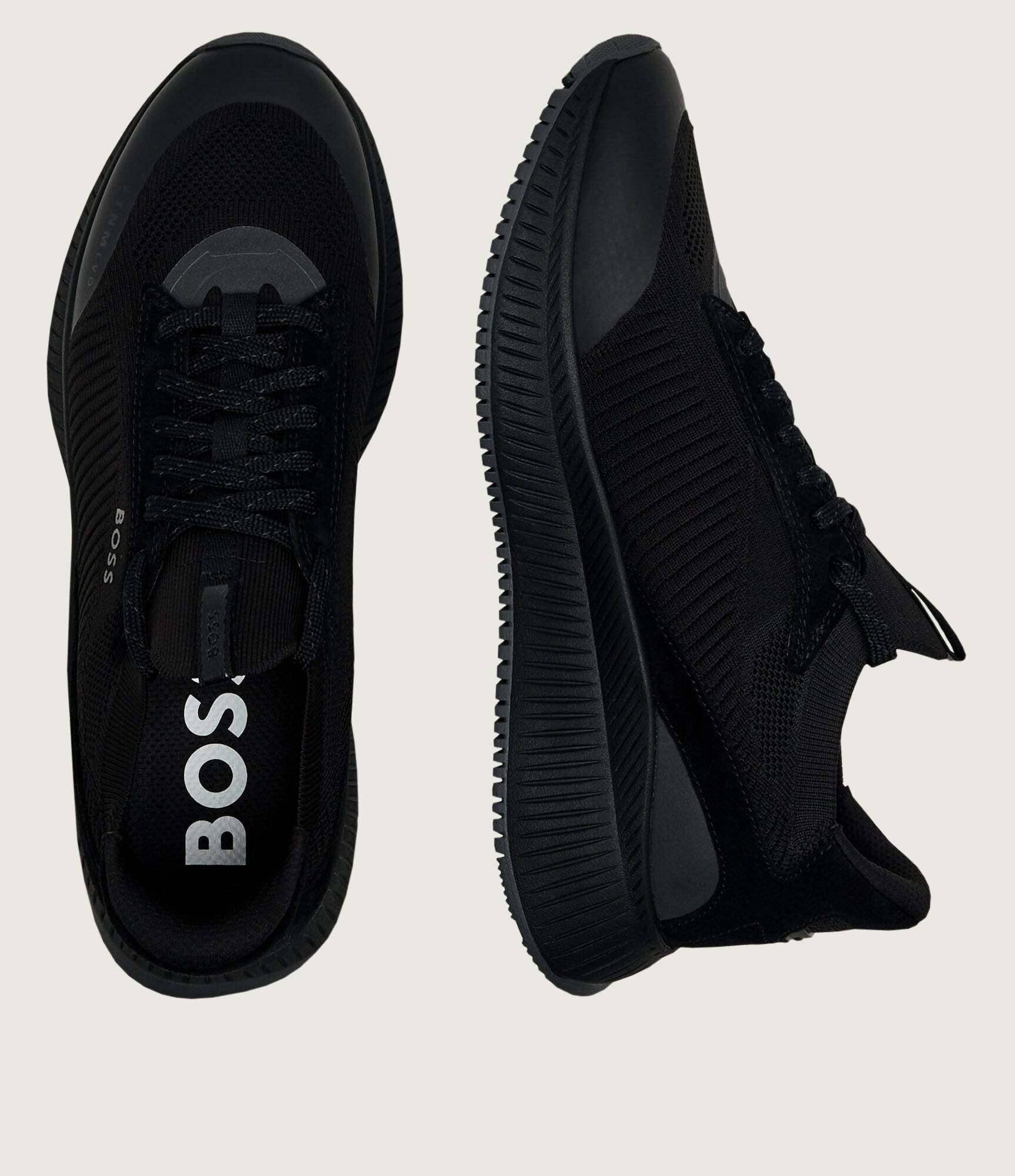 BOSS BLACK Sneakers TTNM Evo_Slon_knrsd cu adaos de piele
