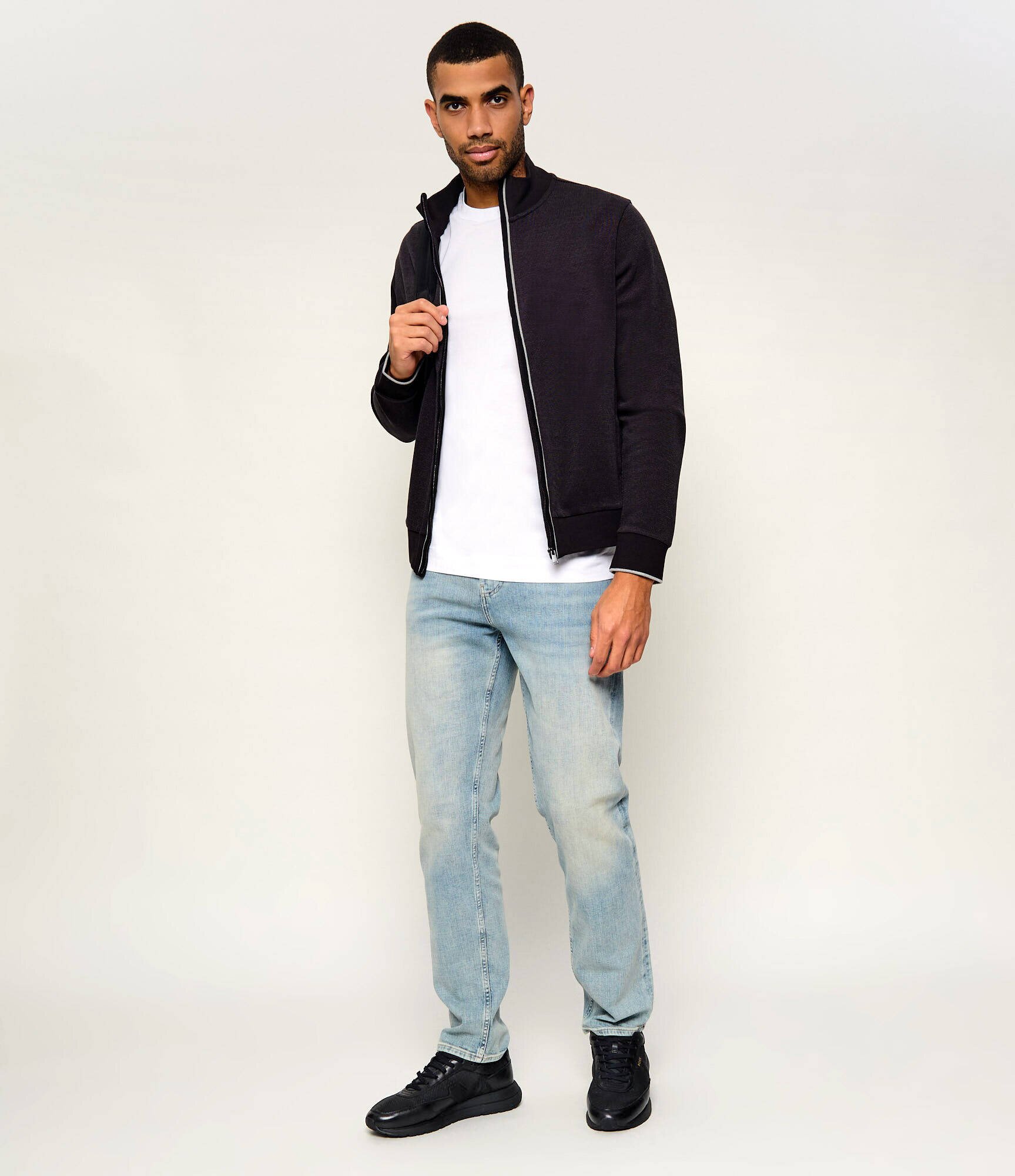 BOSS BLACK Sneakers Vinston_Runn_nymnlt cu adaos de piele