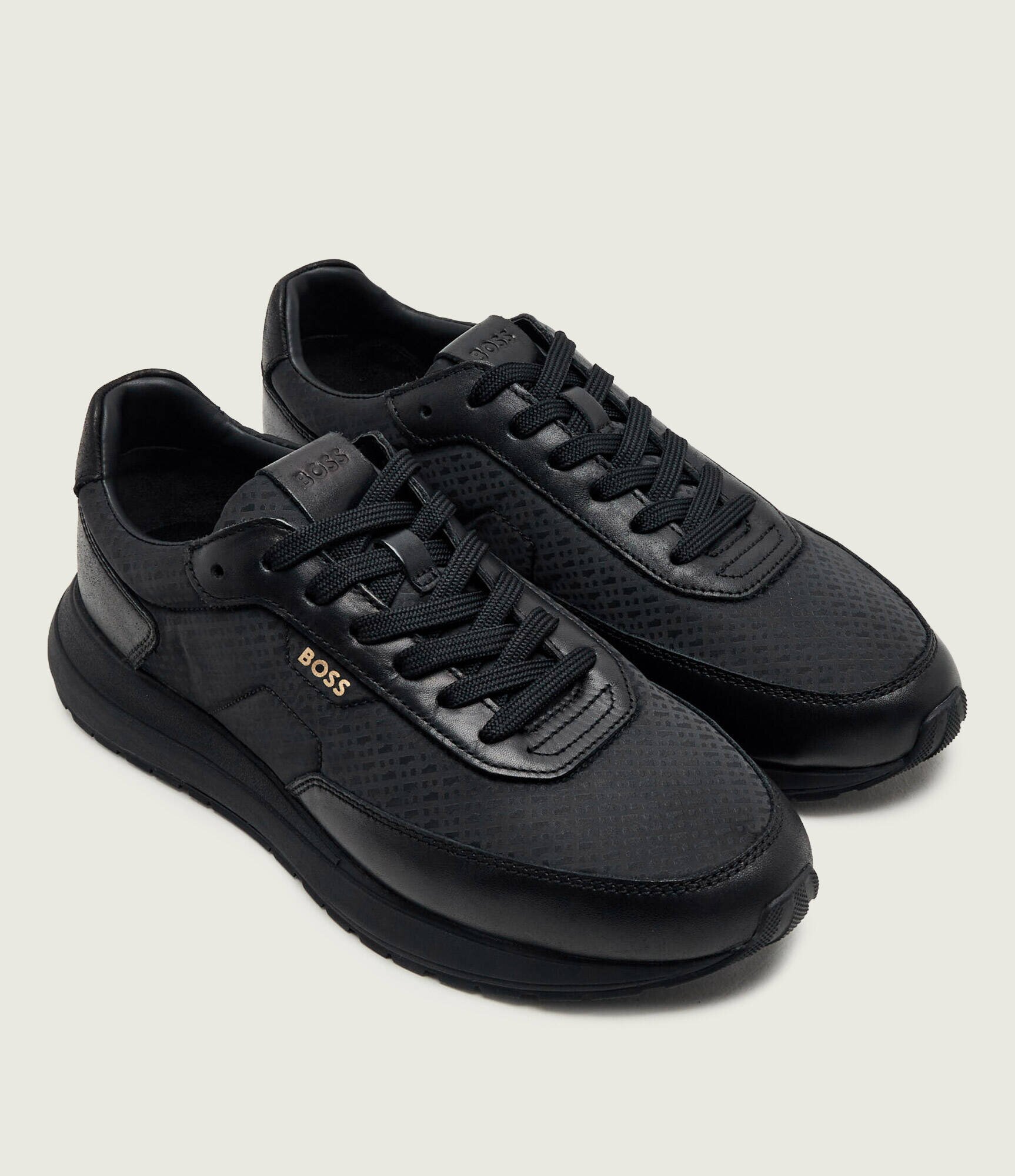 BOSS BLACK Sneakers Vinston_Runn_nymnlt cu adaos de piele