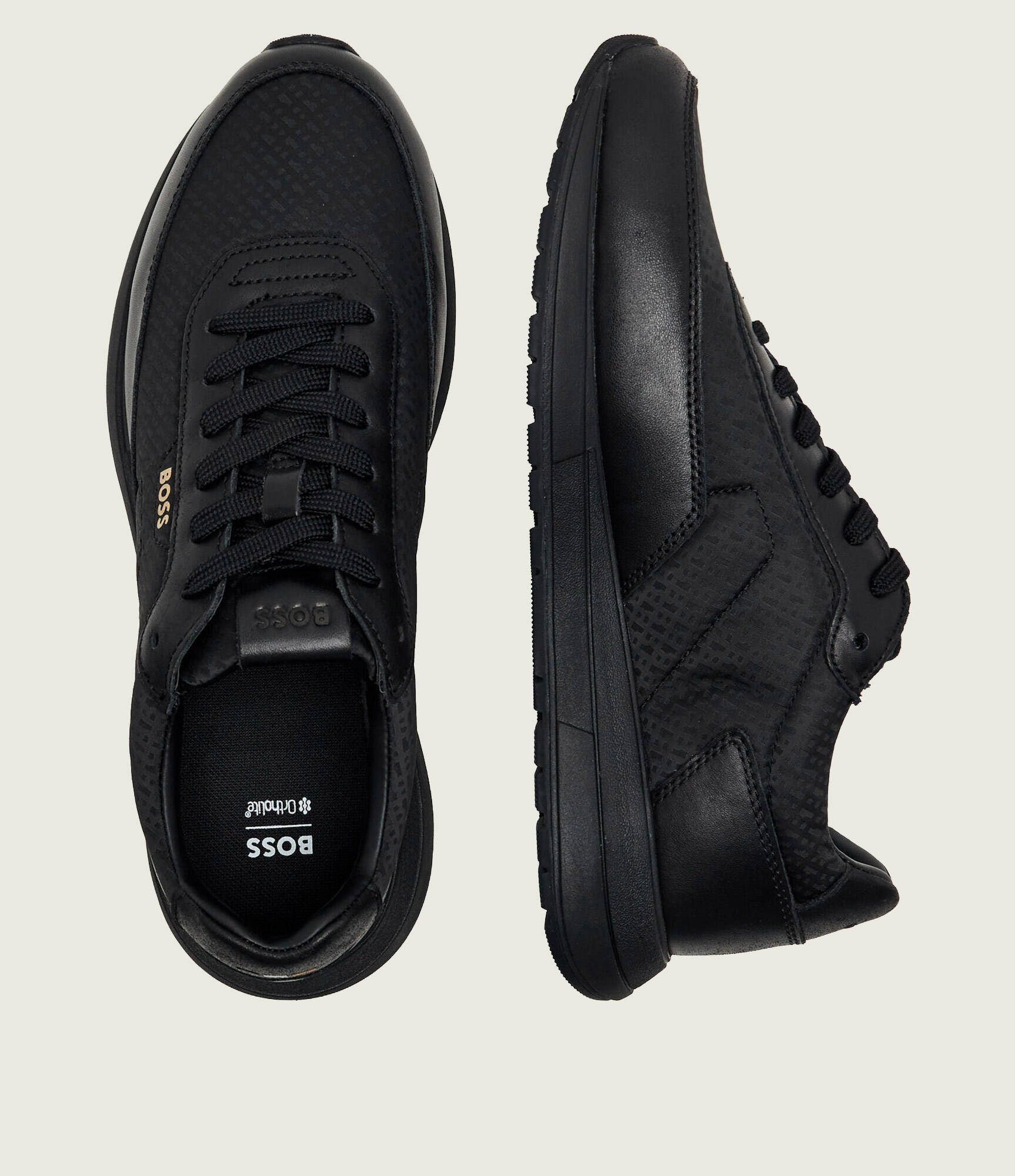 BOSS BLACK Sneakers Vinston_Runn_nymnlt cu adaos de piele
