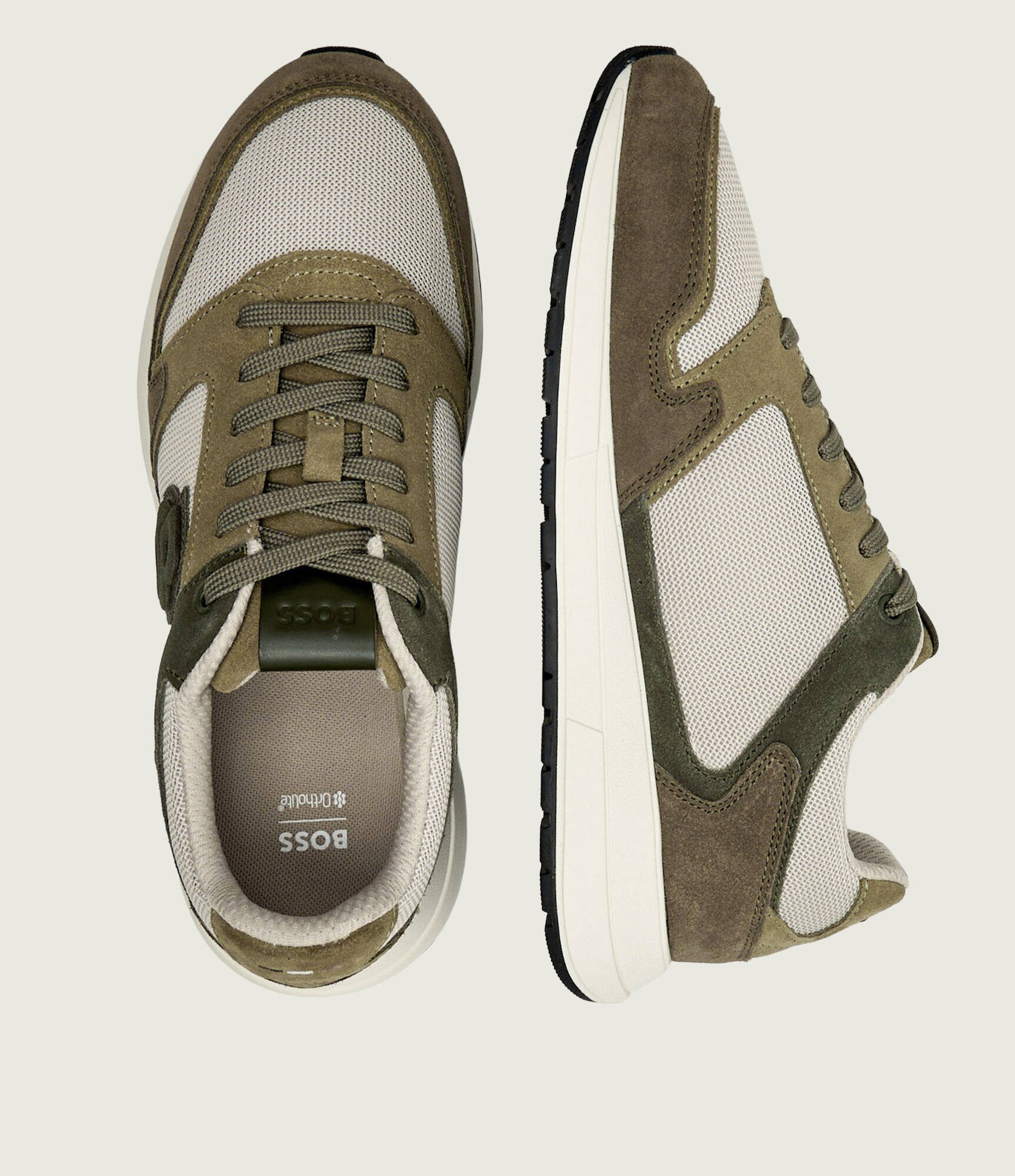 BOSS BLACK Sneakers Vinston_Runn_sdmeBB | piele întoarsă