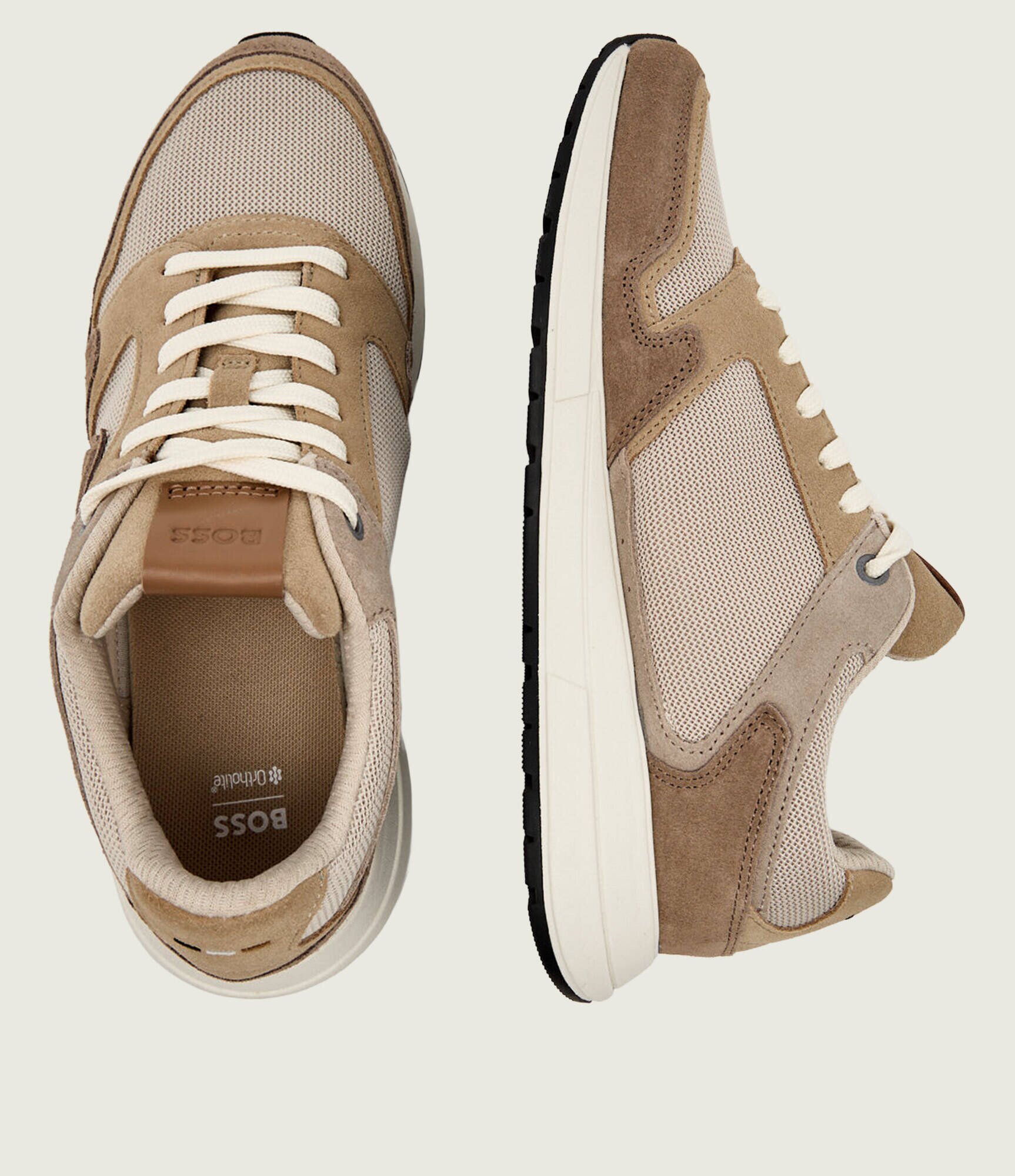 BOSS BLACK Sneakers Vinston_Runn_sdmeBB | piele întoarsă