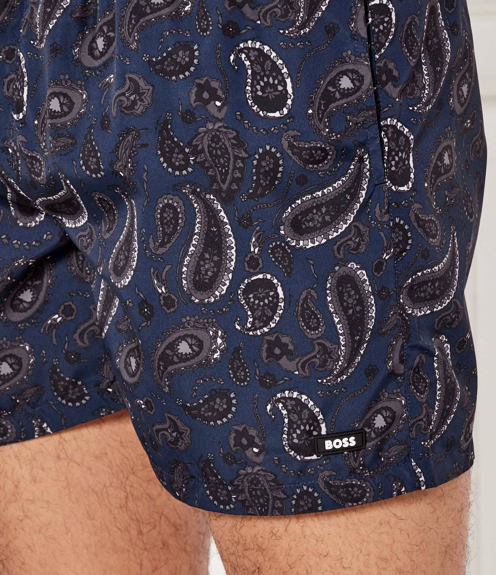 BOSS BLACK Șorți de baie Paisley_AOP | Regular Fit