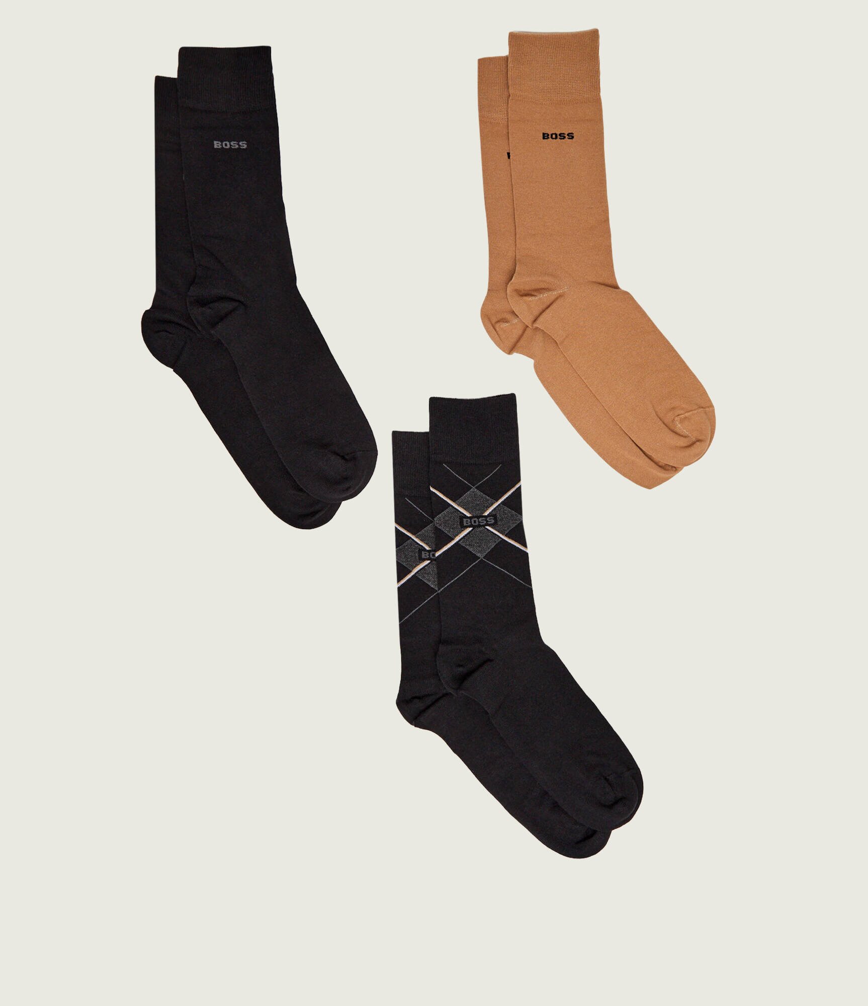 BOSS BLACK Șosete 3-pack Giftset ArgyleCC