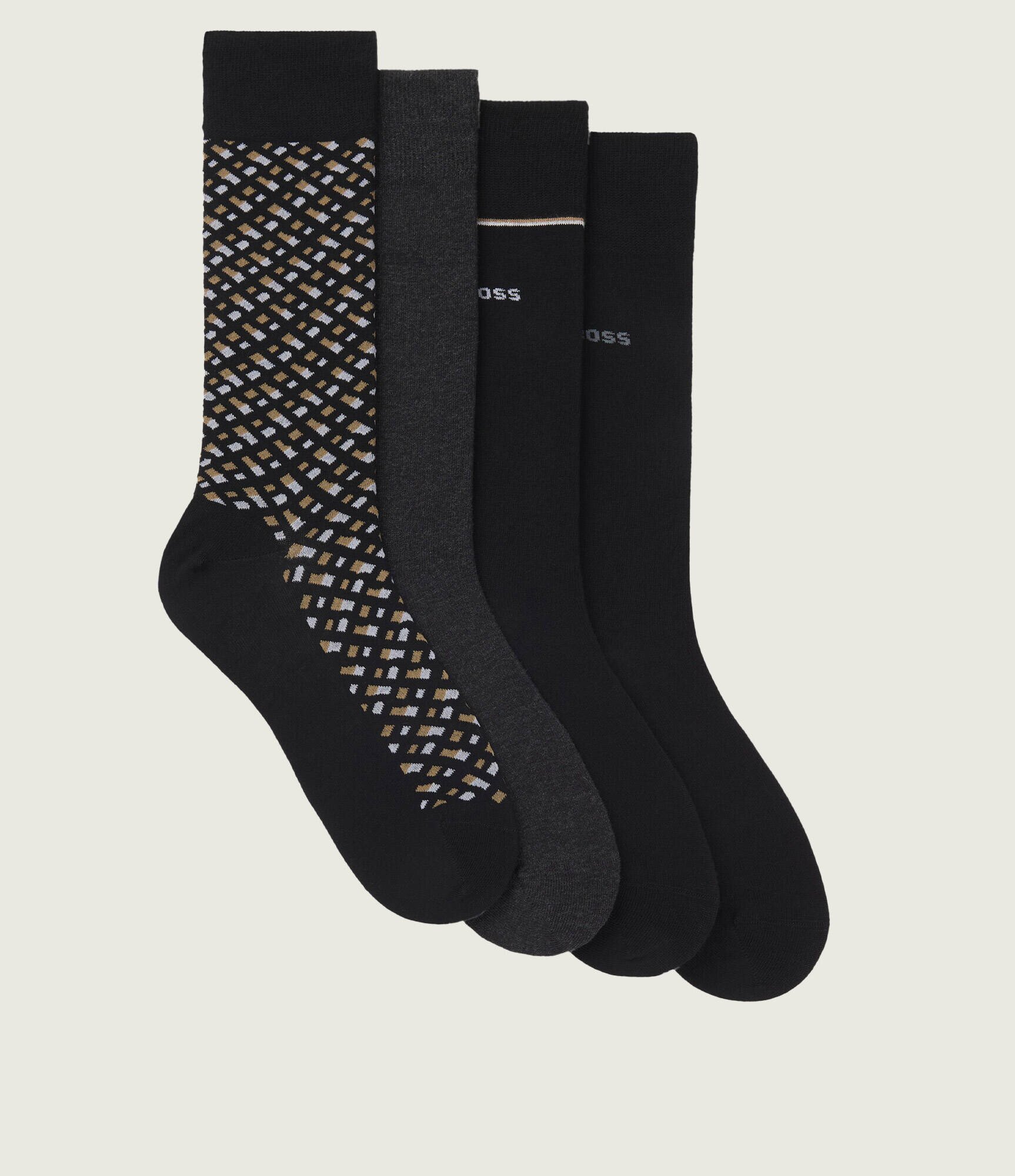 BOSS BLACK Șosete 4-pack RS Gift Monogram