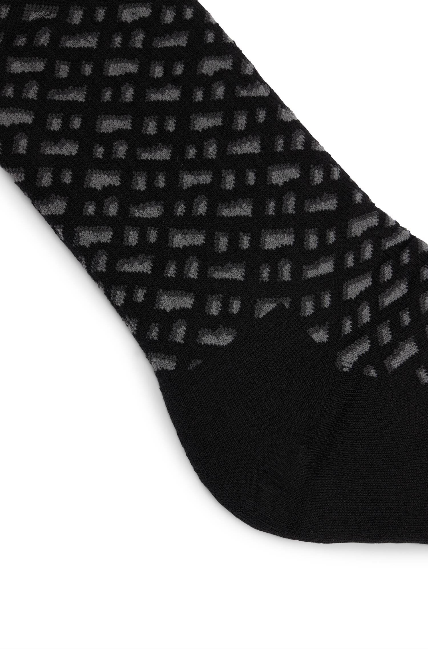 BOSS BLACK Șosete QS Rib Monogram CC