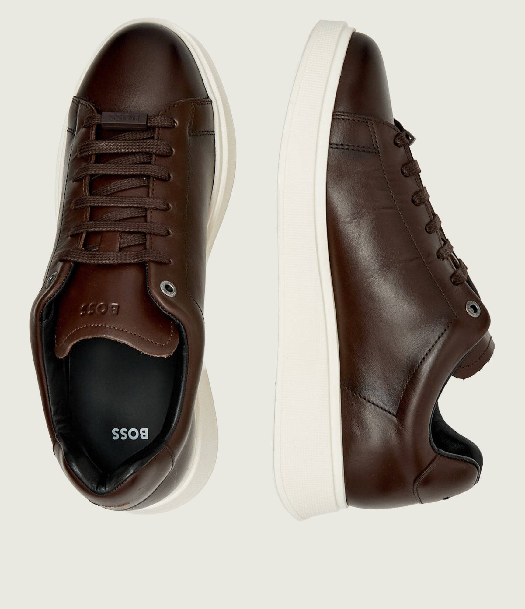 BOSS BLACK Teniși din piele Bulton_Runn_buf