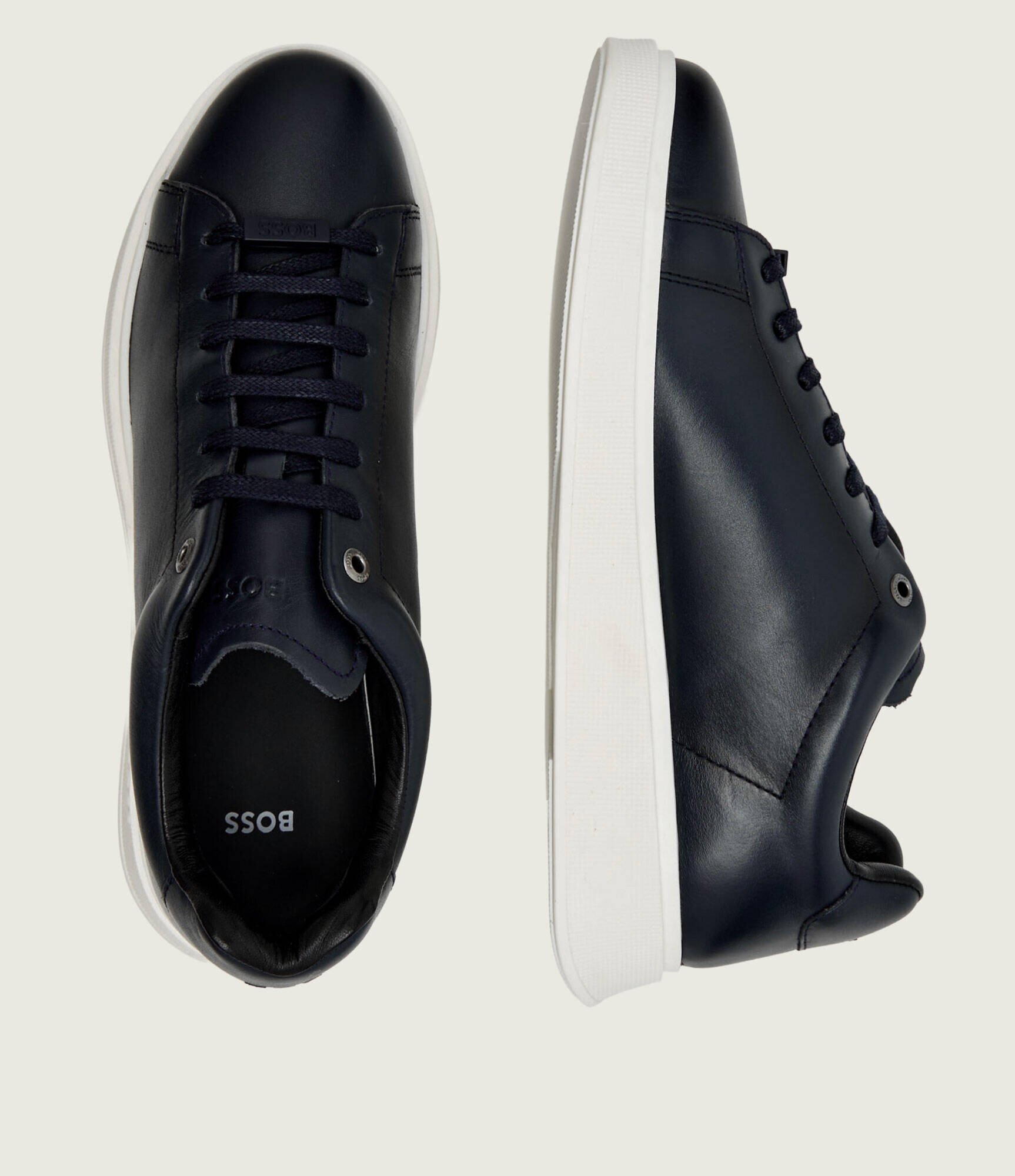 BOSS BLACK Teniși din piele Bulton_Runn_buf