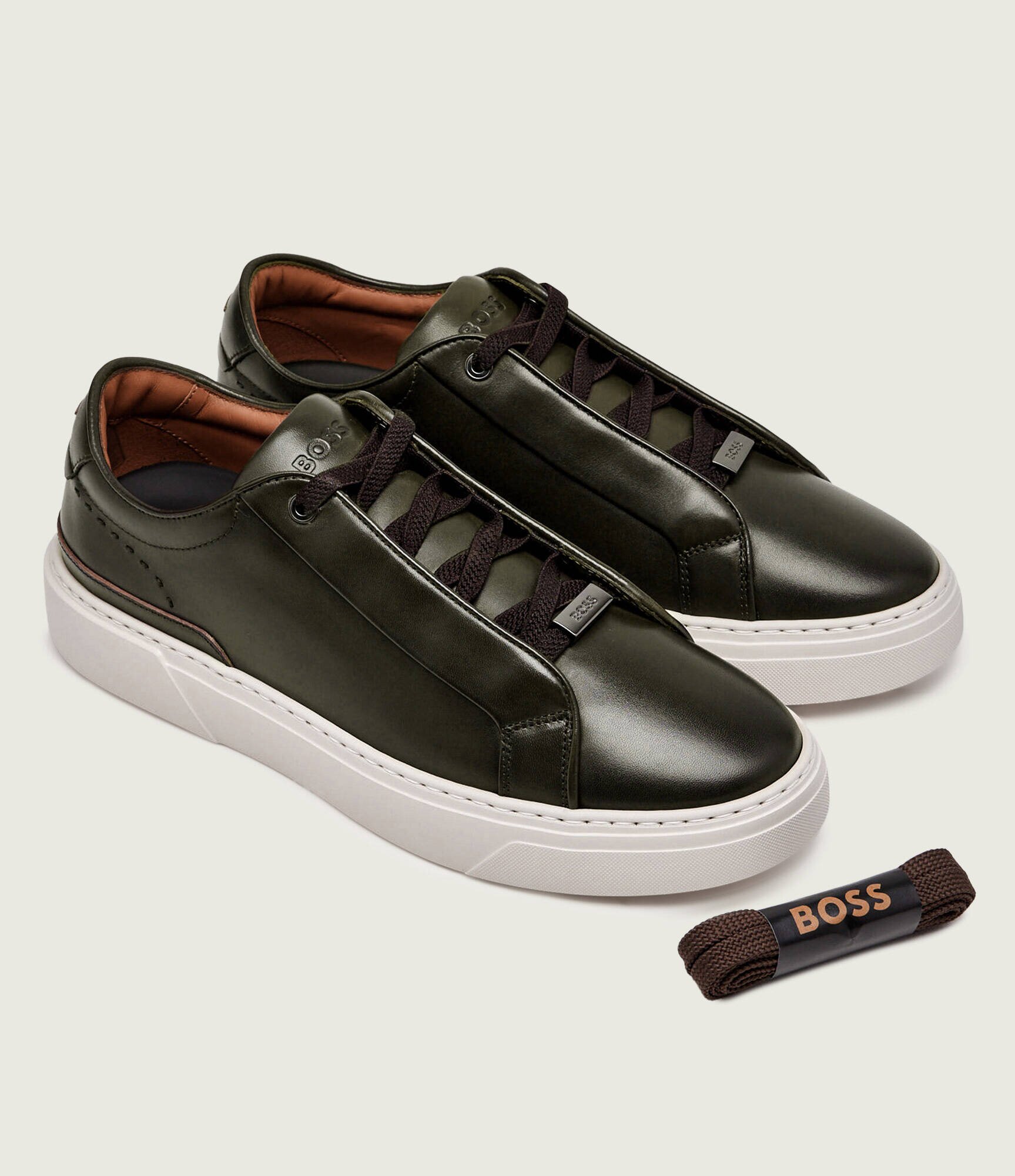 BOSS BLACK Teniși din piele Gary_Tenn_buamf