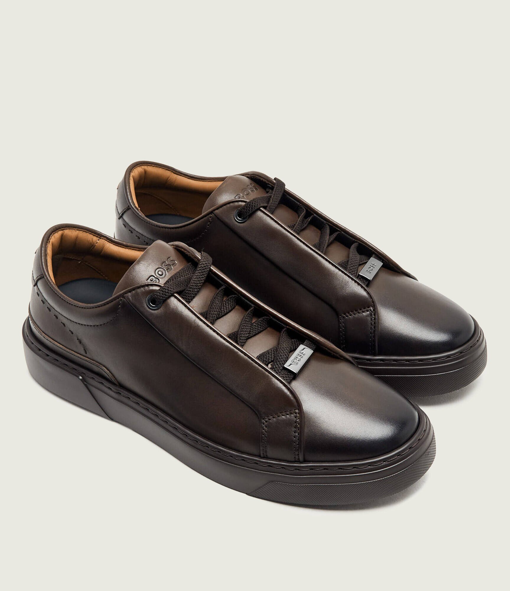 BOSS BLACK Teniși din piele Gary_Tenn_buamf