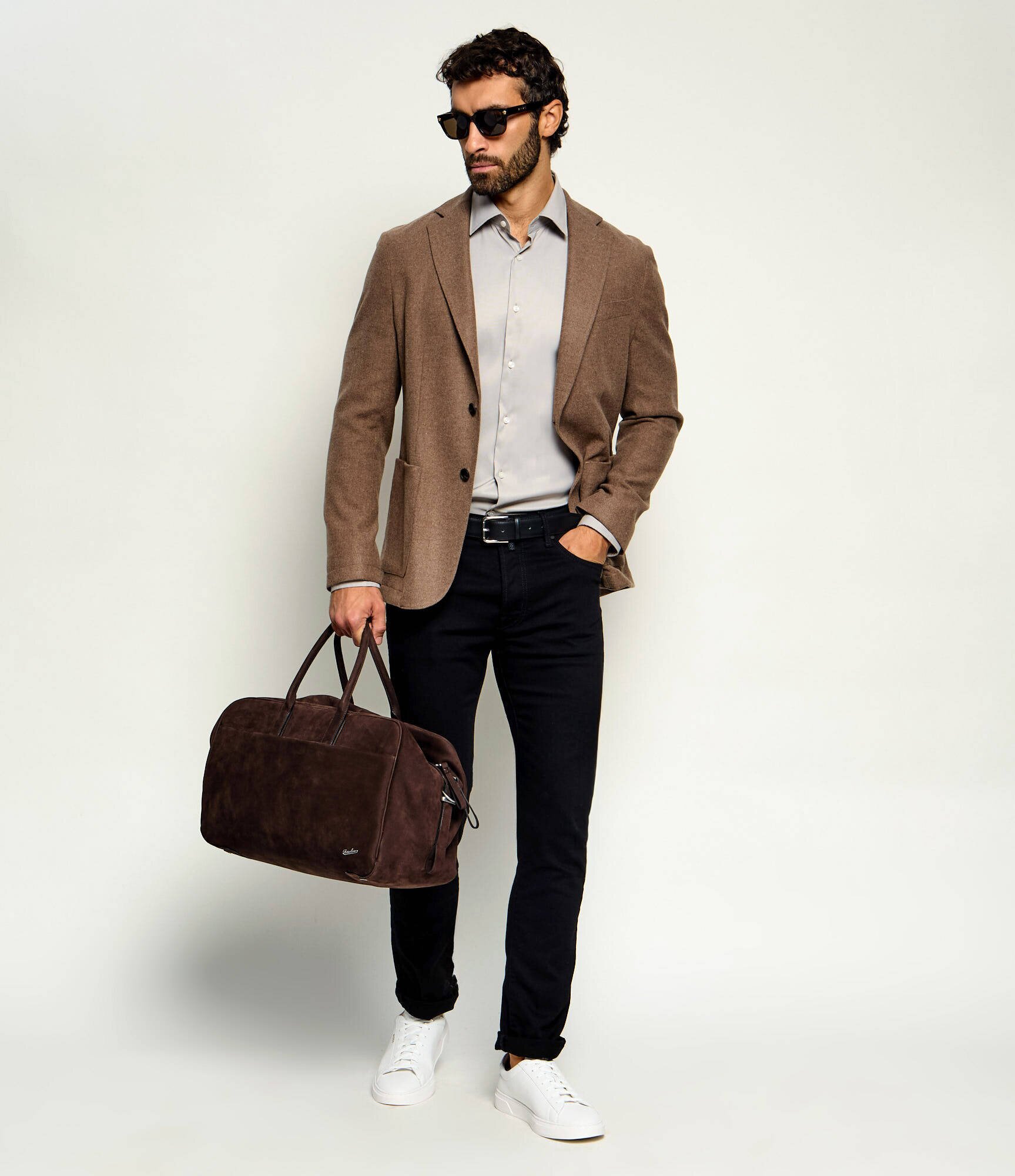 BOSS BLACK Teniși din piele Kieran_Tenn_algr