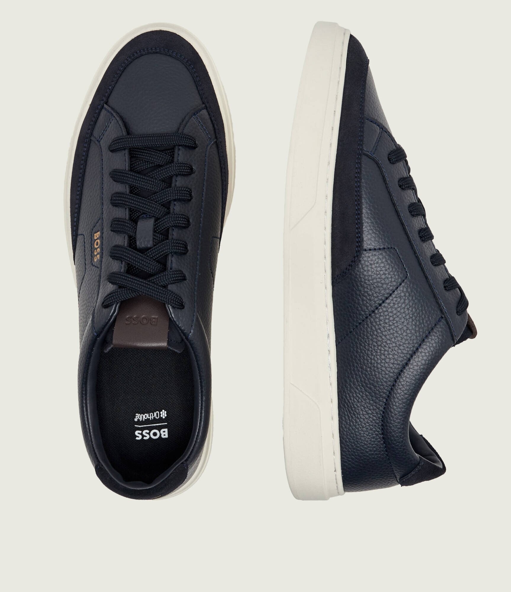 BOSS BLACK Teniși din piele Kieran_Tenn_sdtbal | piele întoarsă