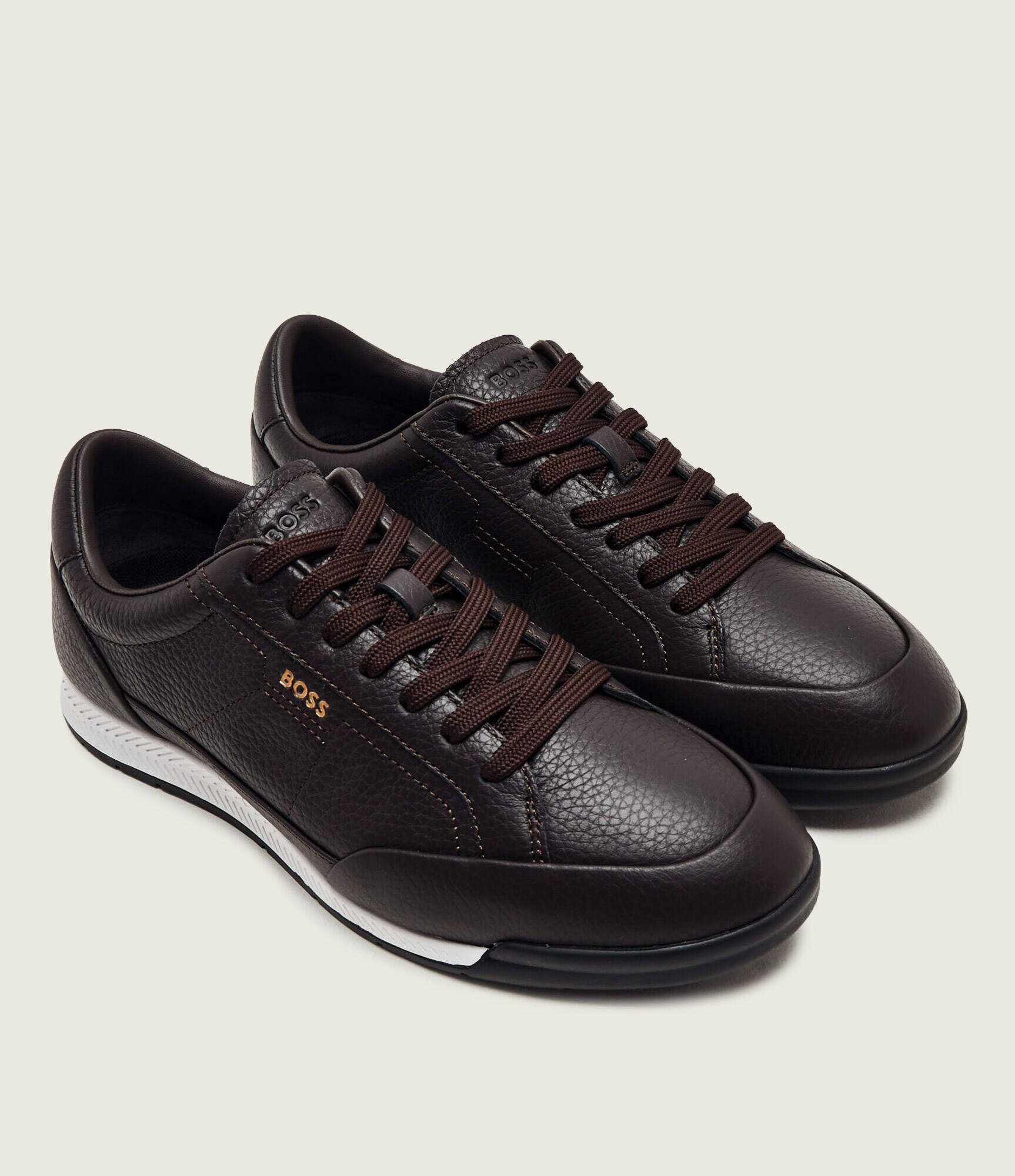 BOSS BLACK Teniși din piele Nitan_Lowp_ltgrn