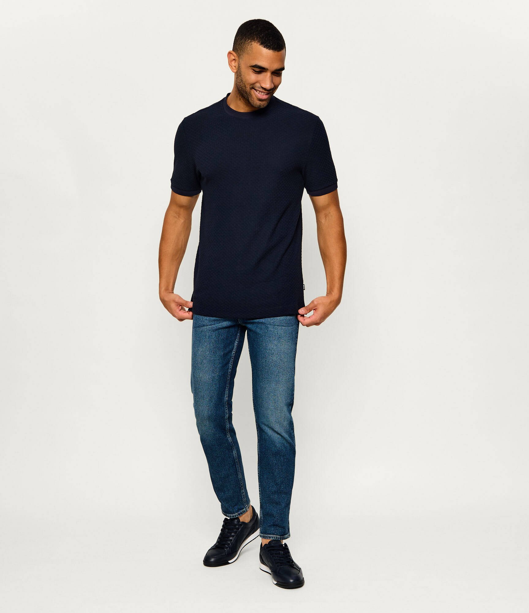 BOSS BLACK Teniși din piele Nitan_Lowp_ltgrn