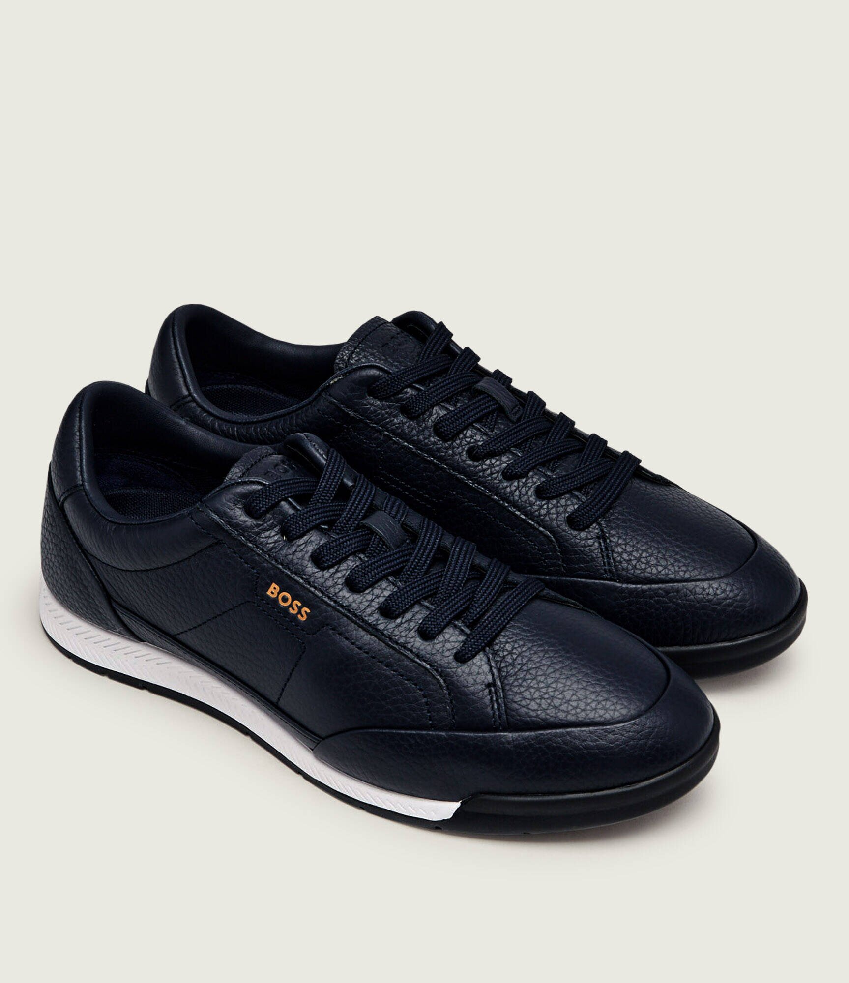 BOSS BLACK Teniși din piele Nitan_Lowp_ltgrn