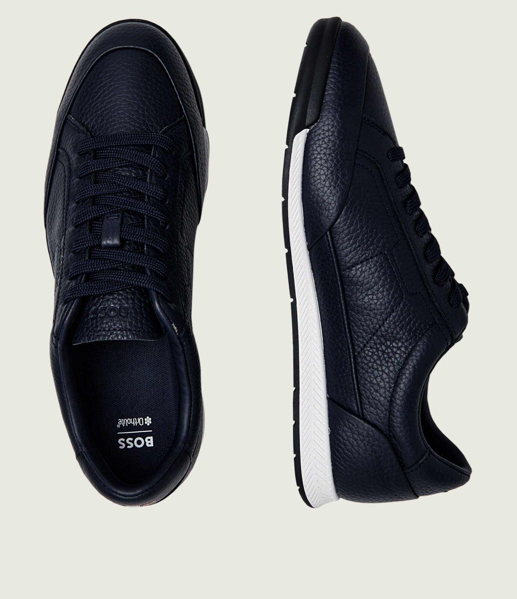 BOSS BLACK Teniși din piele Nitan_Lowp_ltgrn